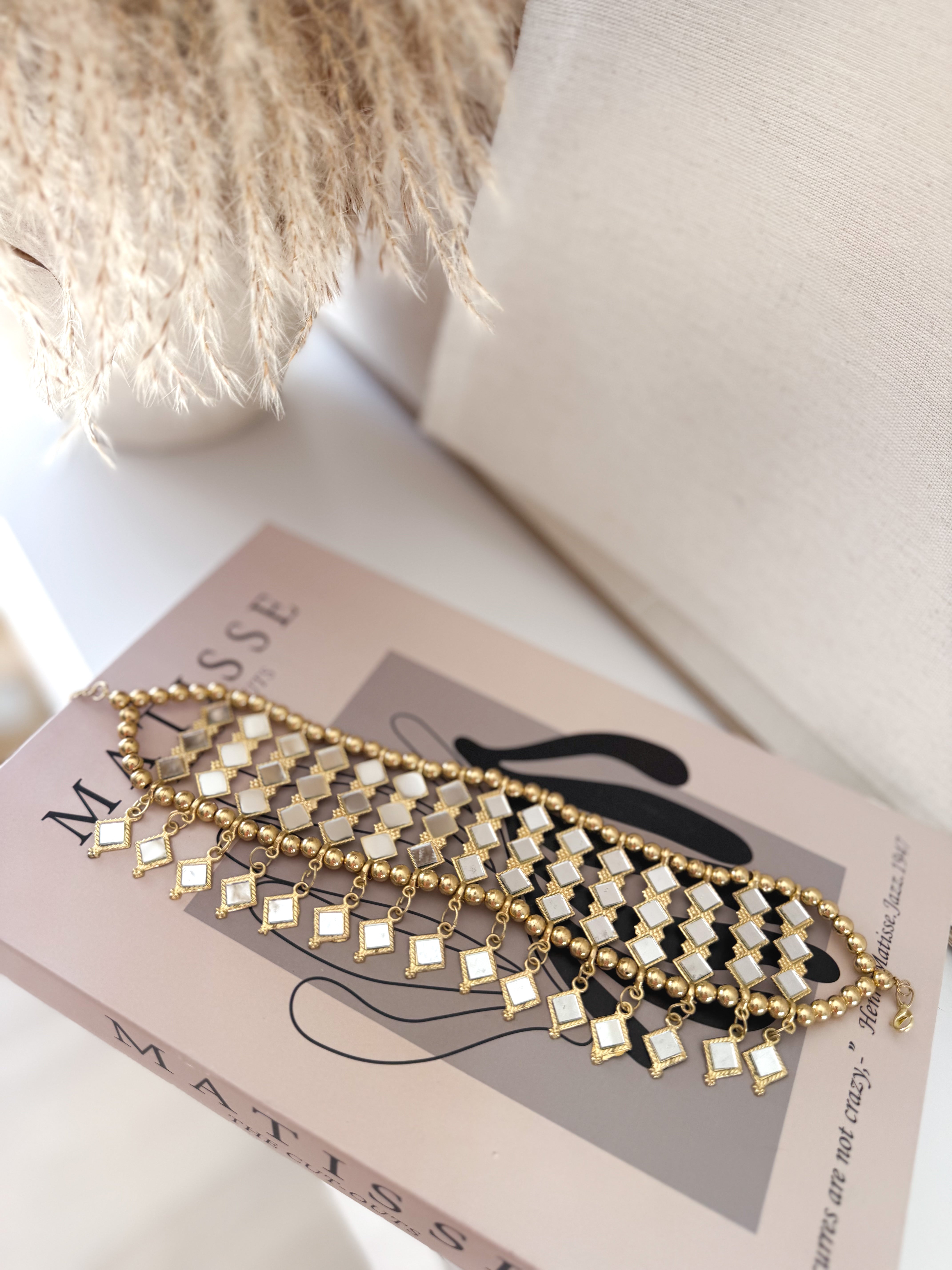 Choker espejos combinado