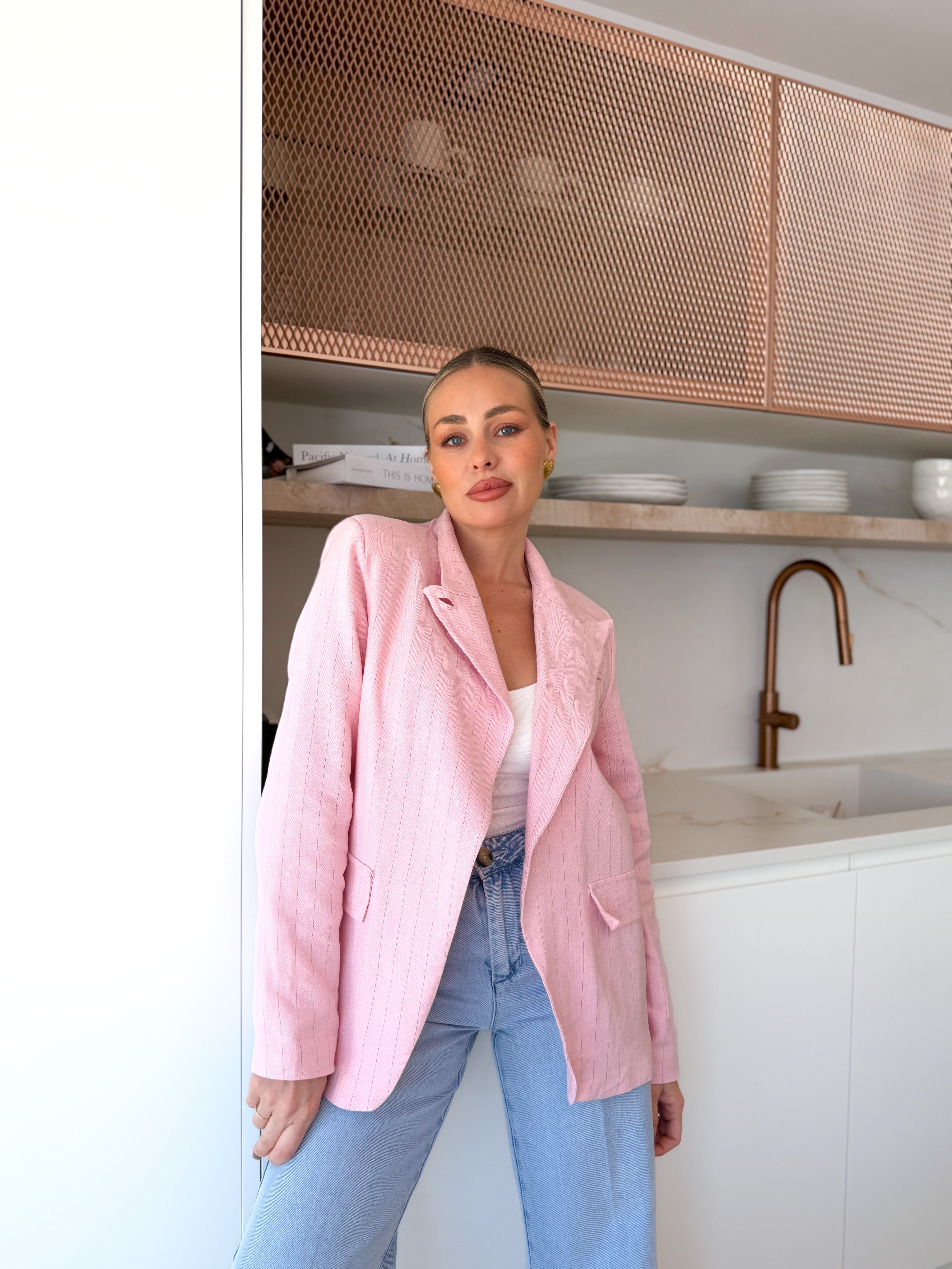 Blazer pinza cruzada Rosa