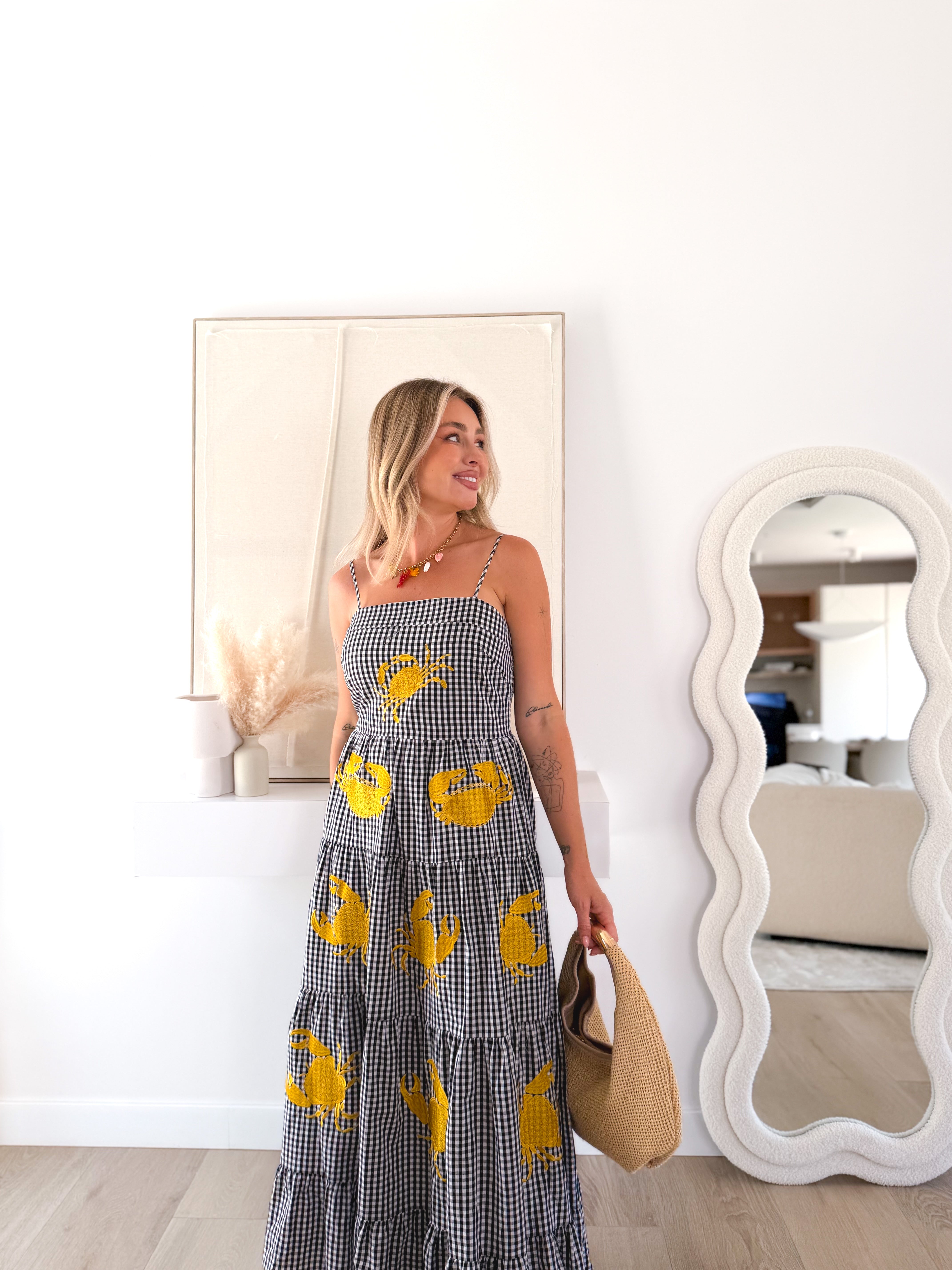 Vestido Vichy combinado