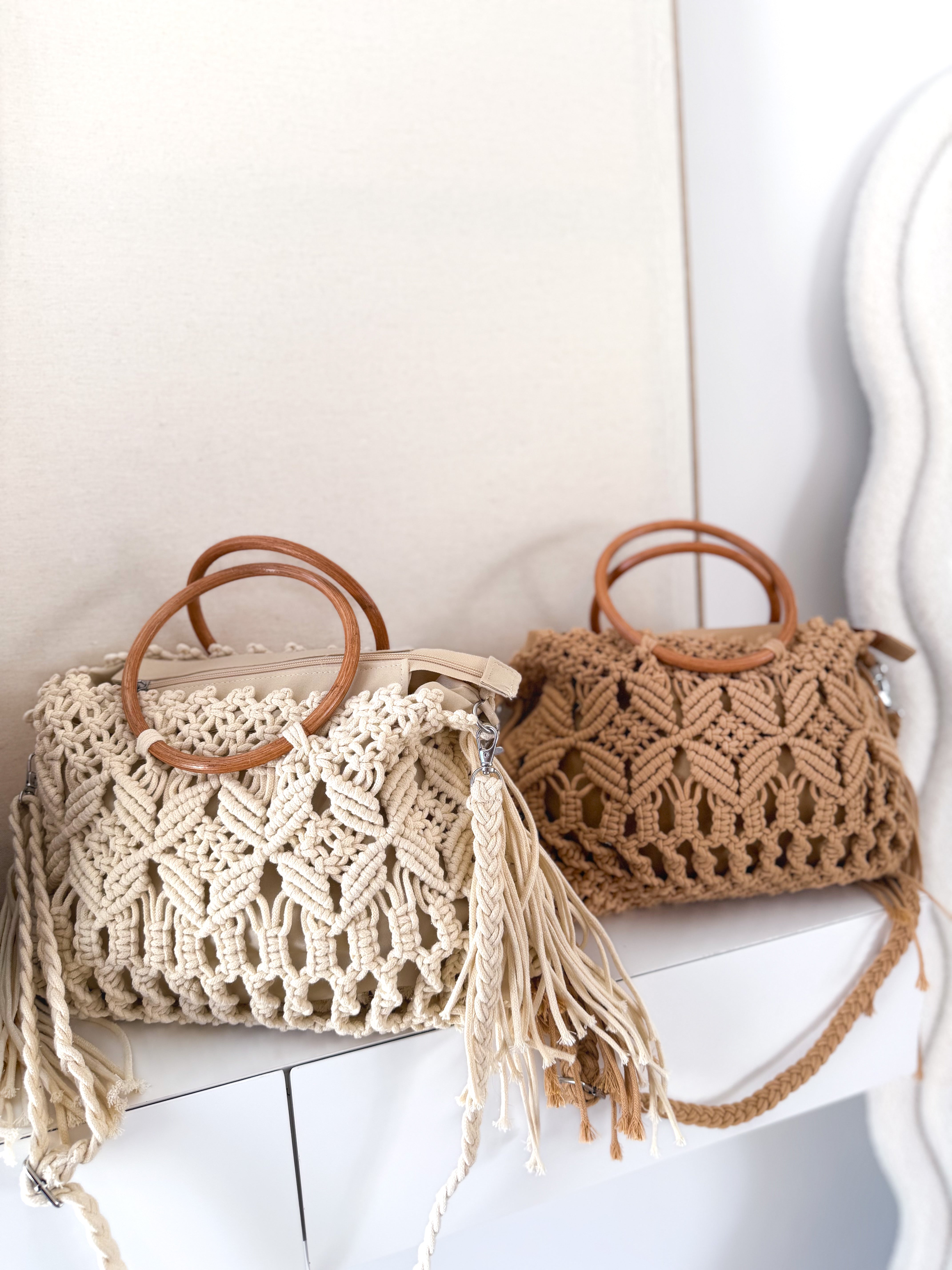 Bandolera crochet flecos