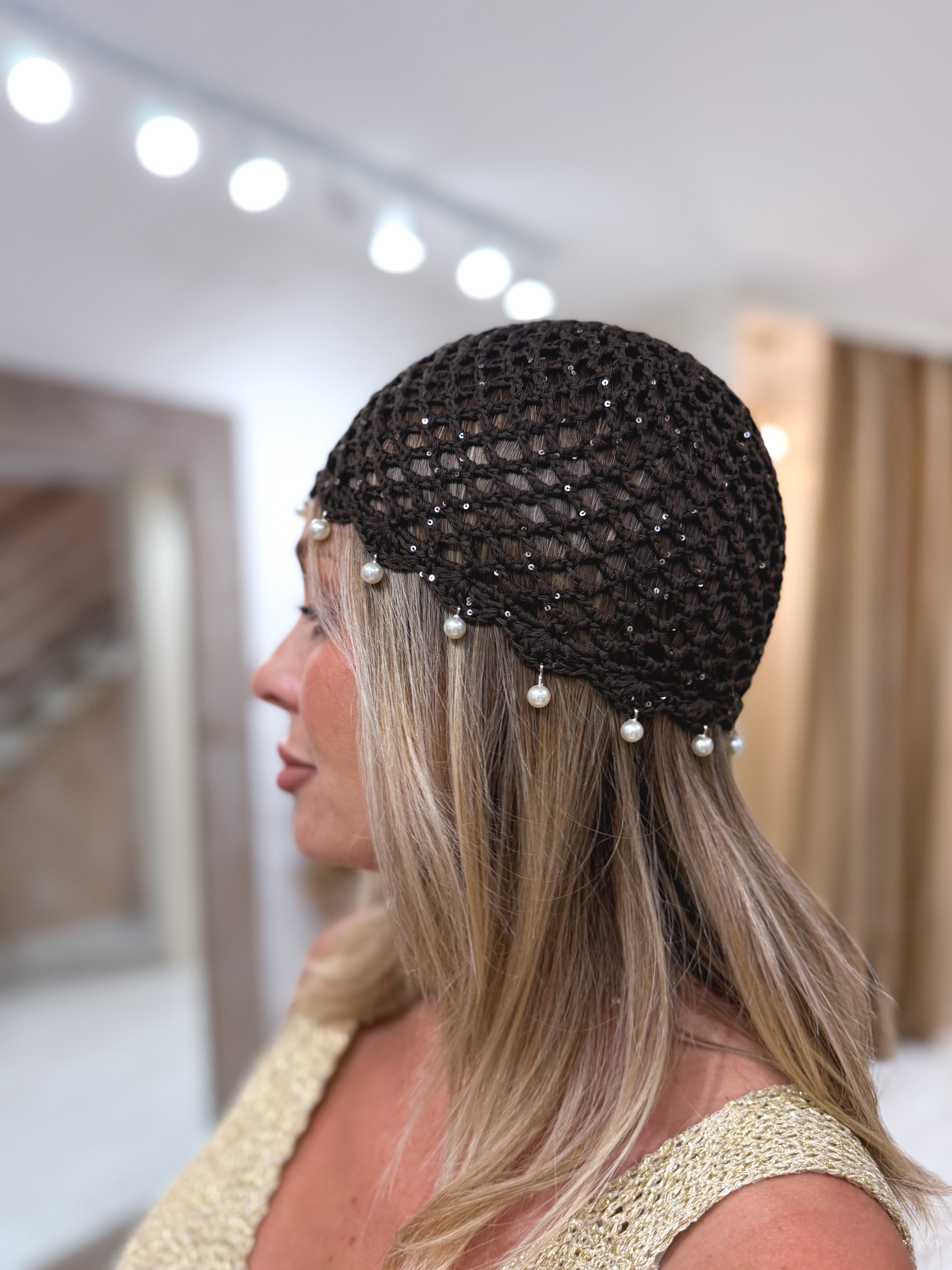Casquete crochet combinado