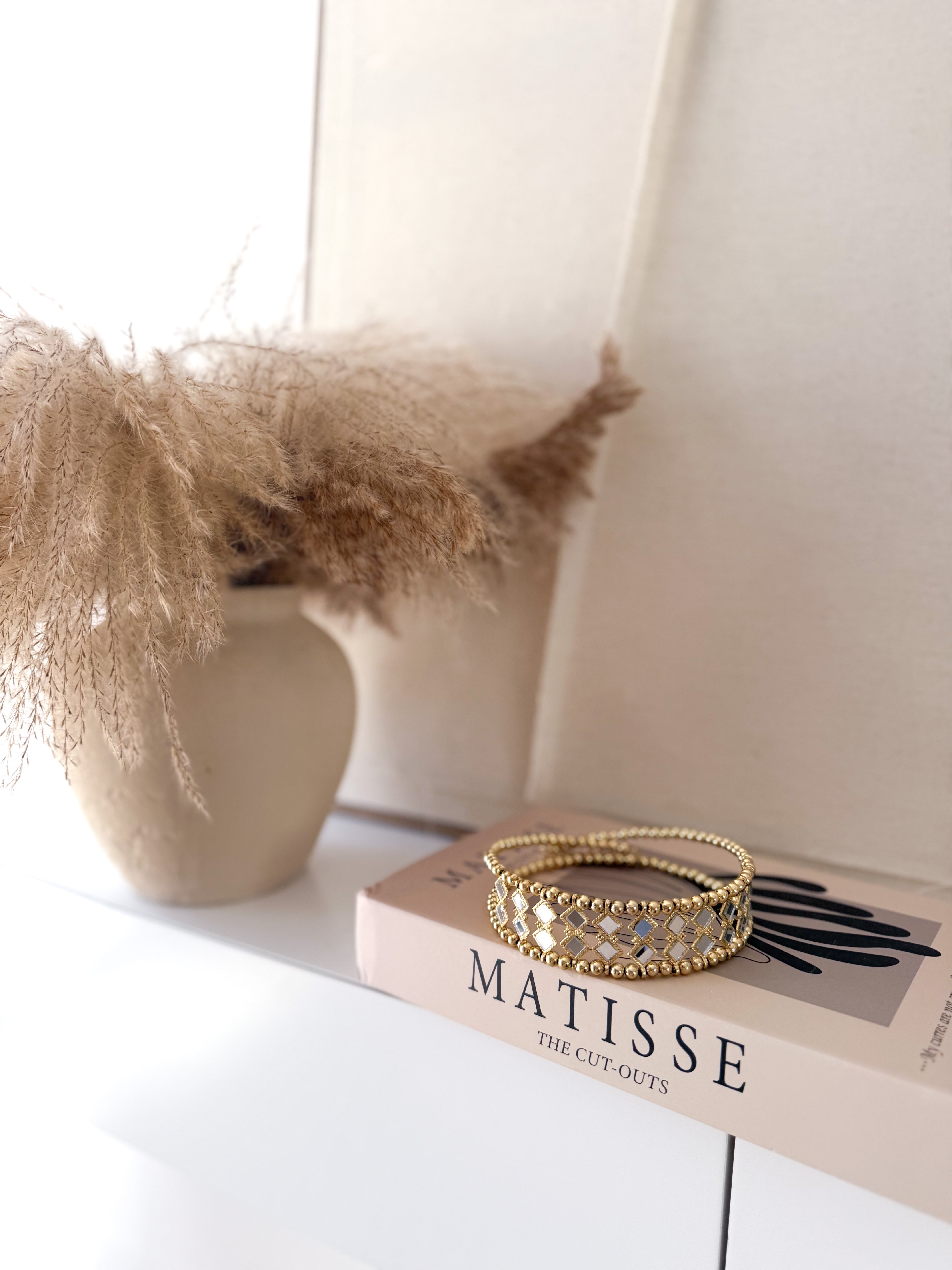 Choker espejos doble rombo