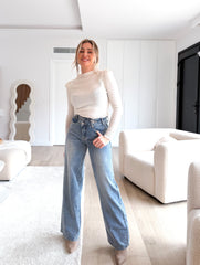 Jeans cintura cruzada