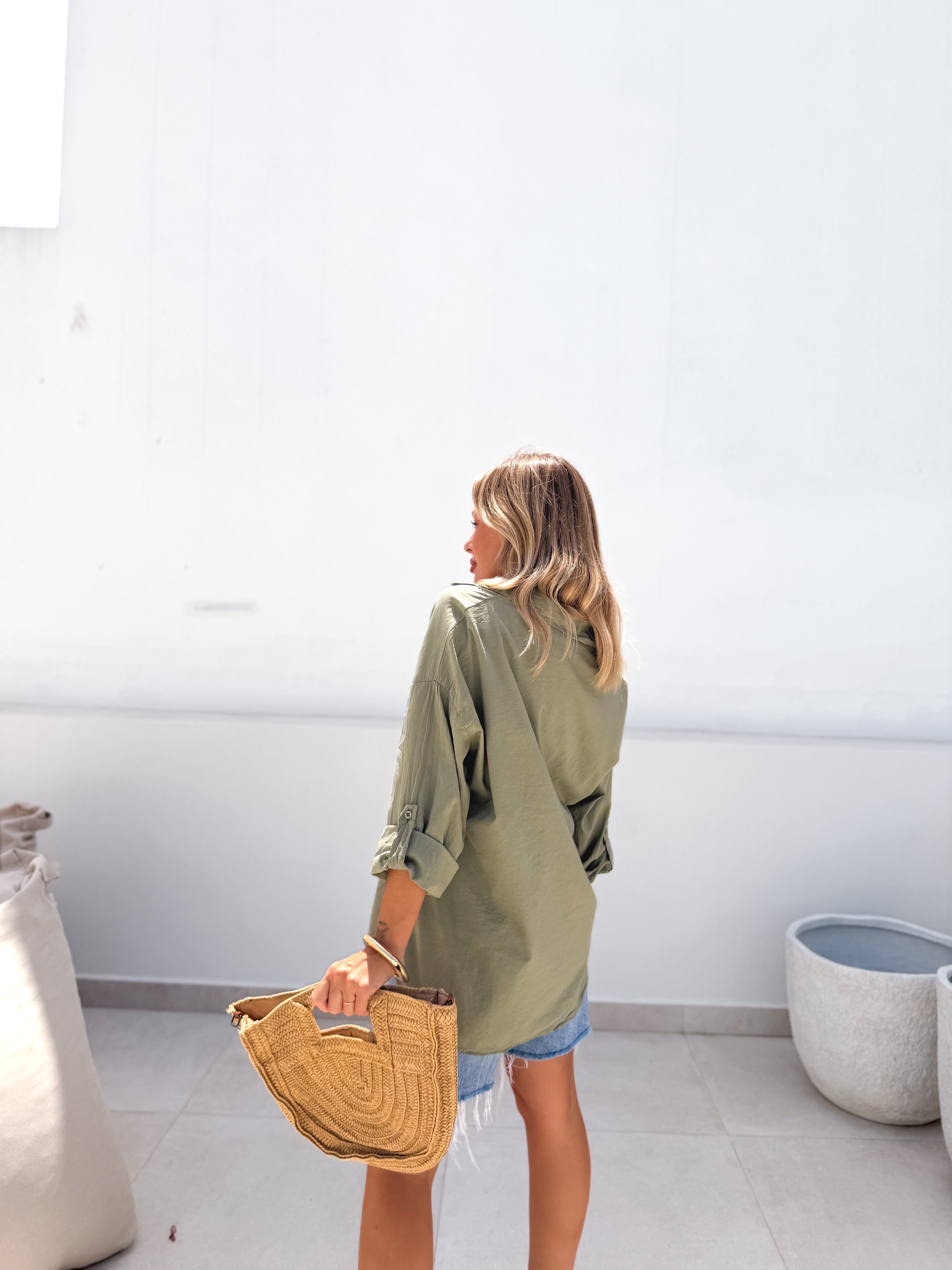 Camisa fluida verde