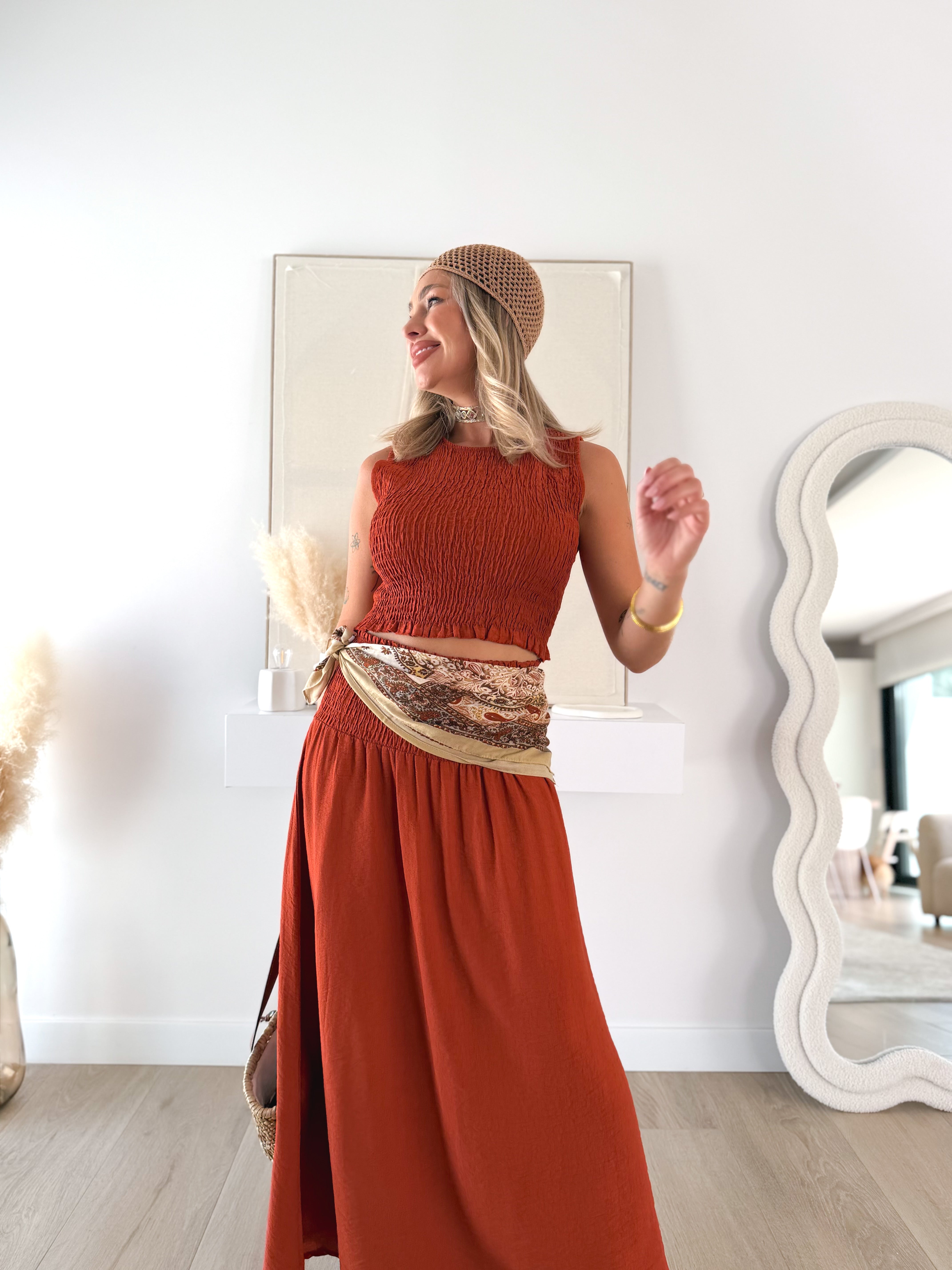 Conjunto Mayda teja