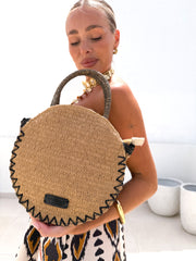 Bolso yute redondo negro