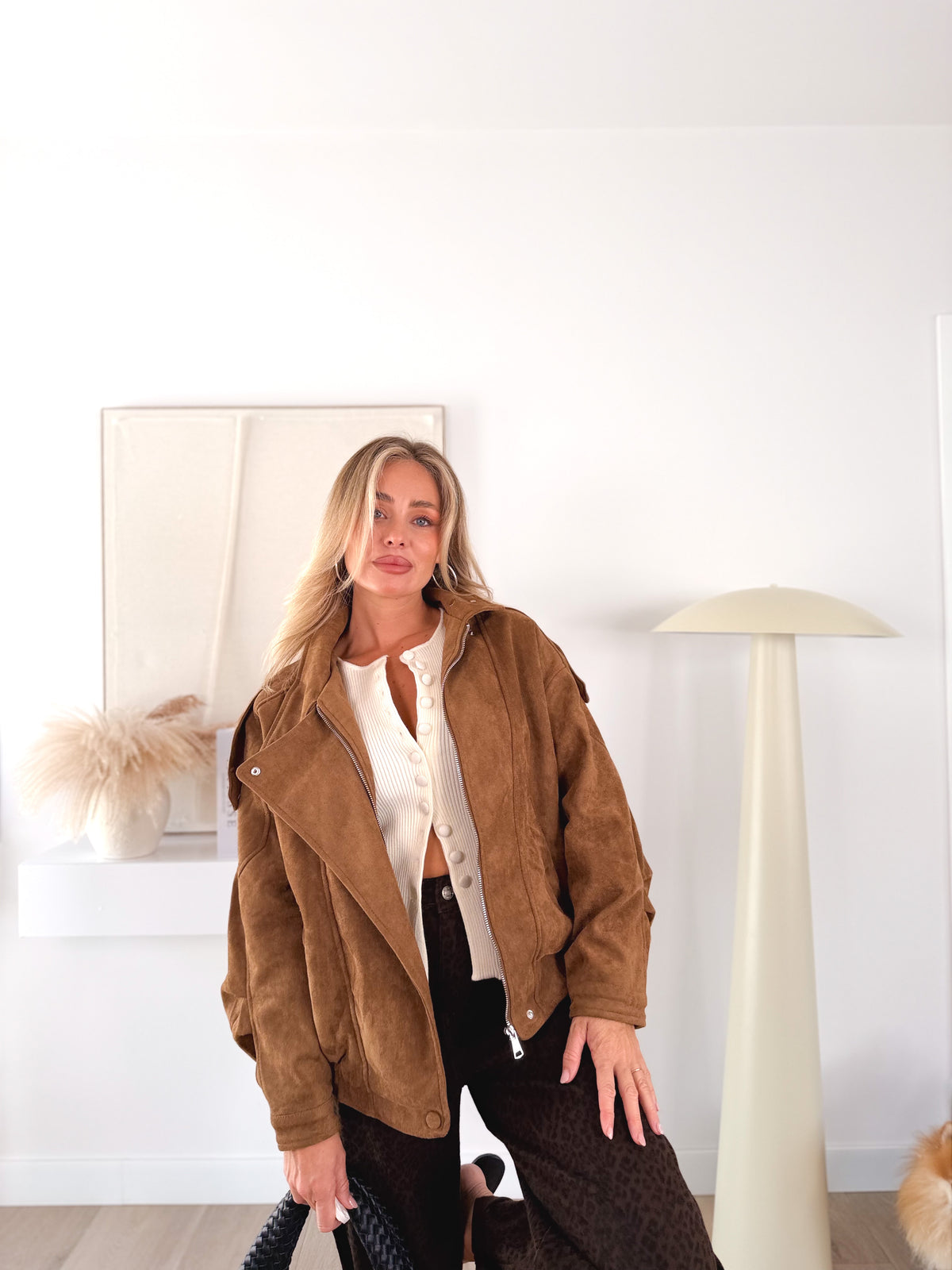 Cazadora Ante Camel