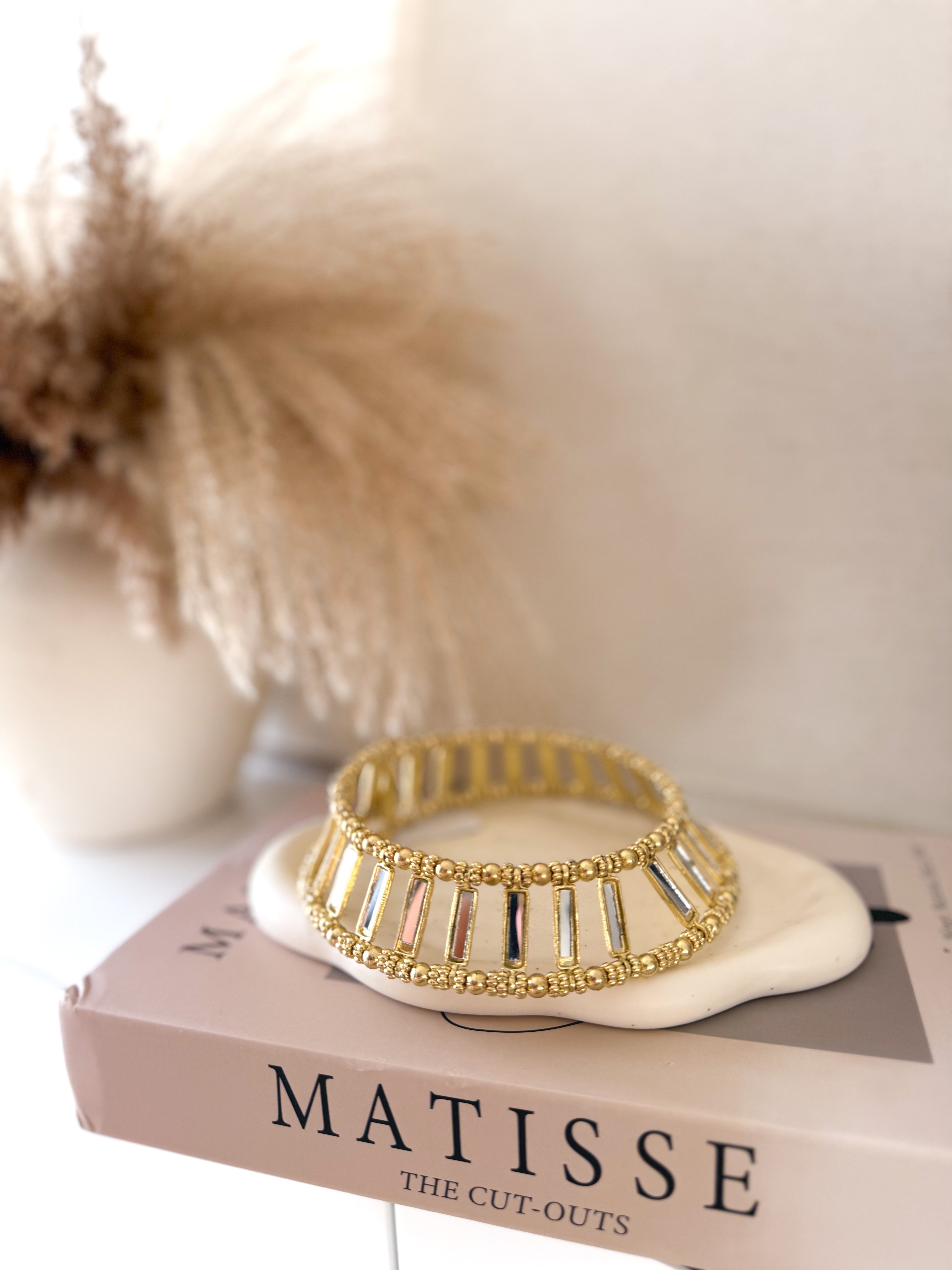 Collar espejos rectangular