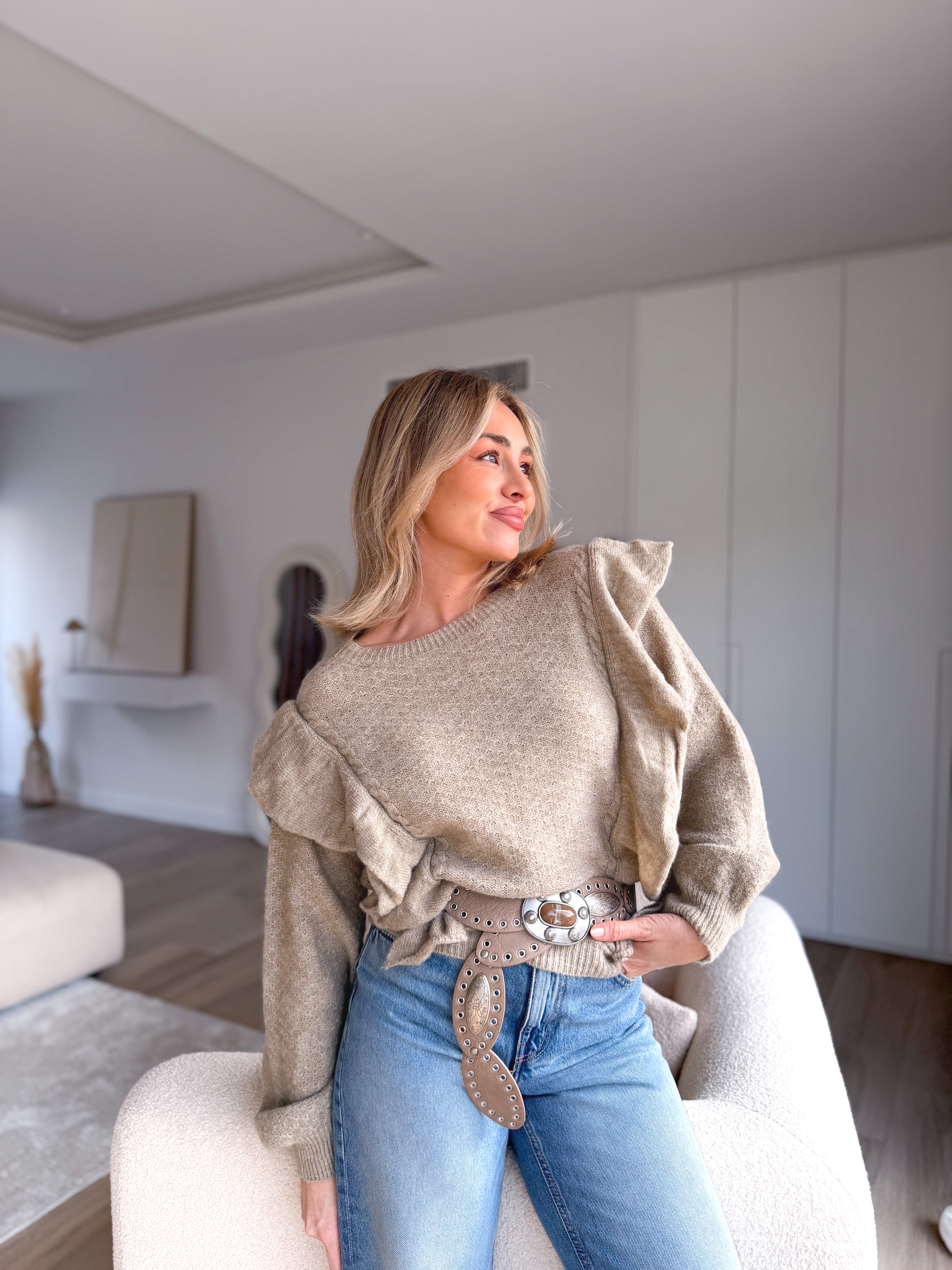 Jersey combinado Taupe