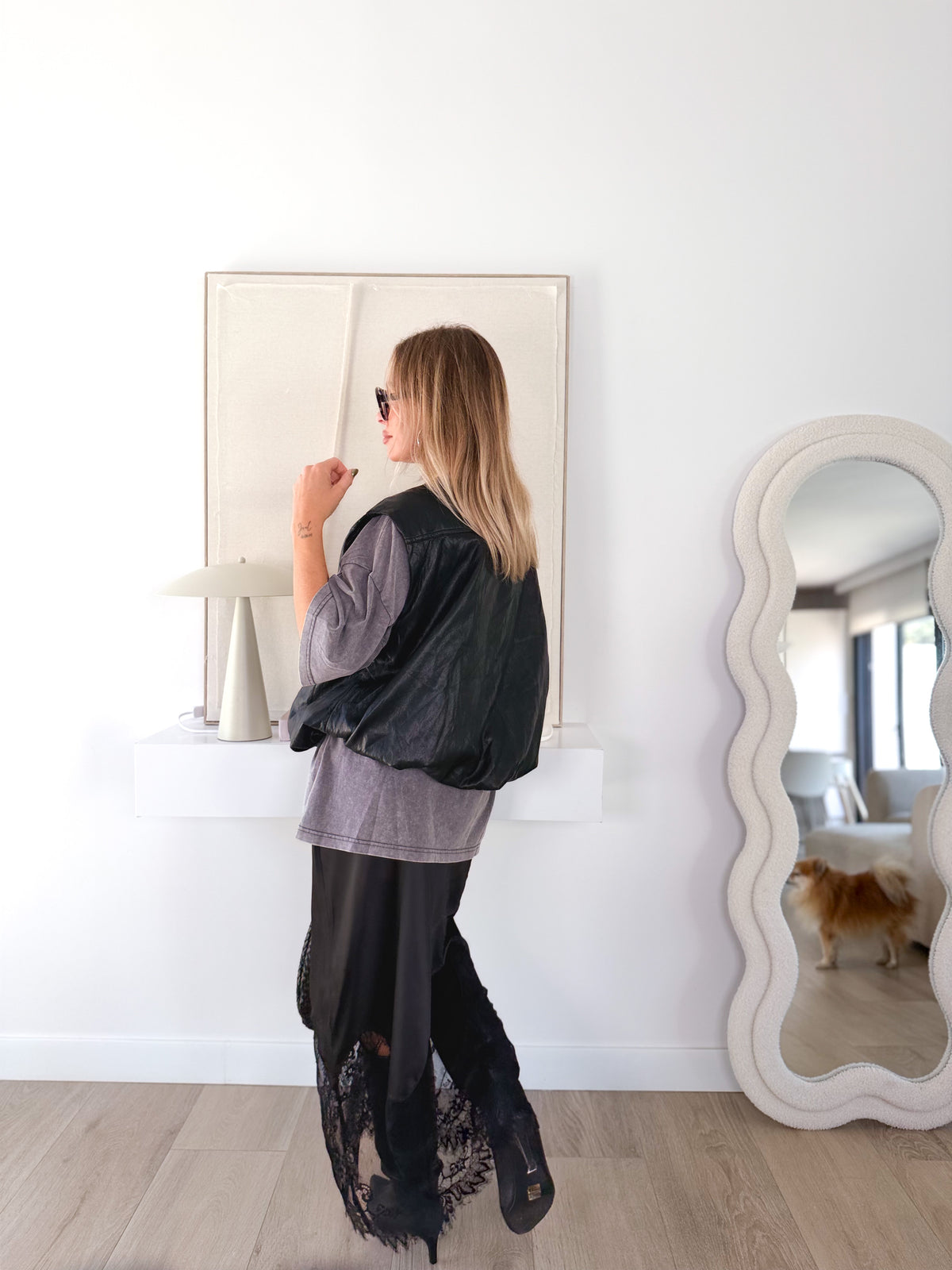 Chaleco polipiel oversize