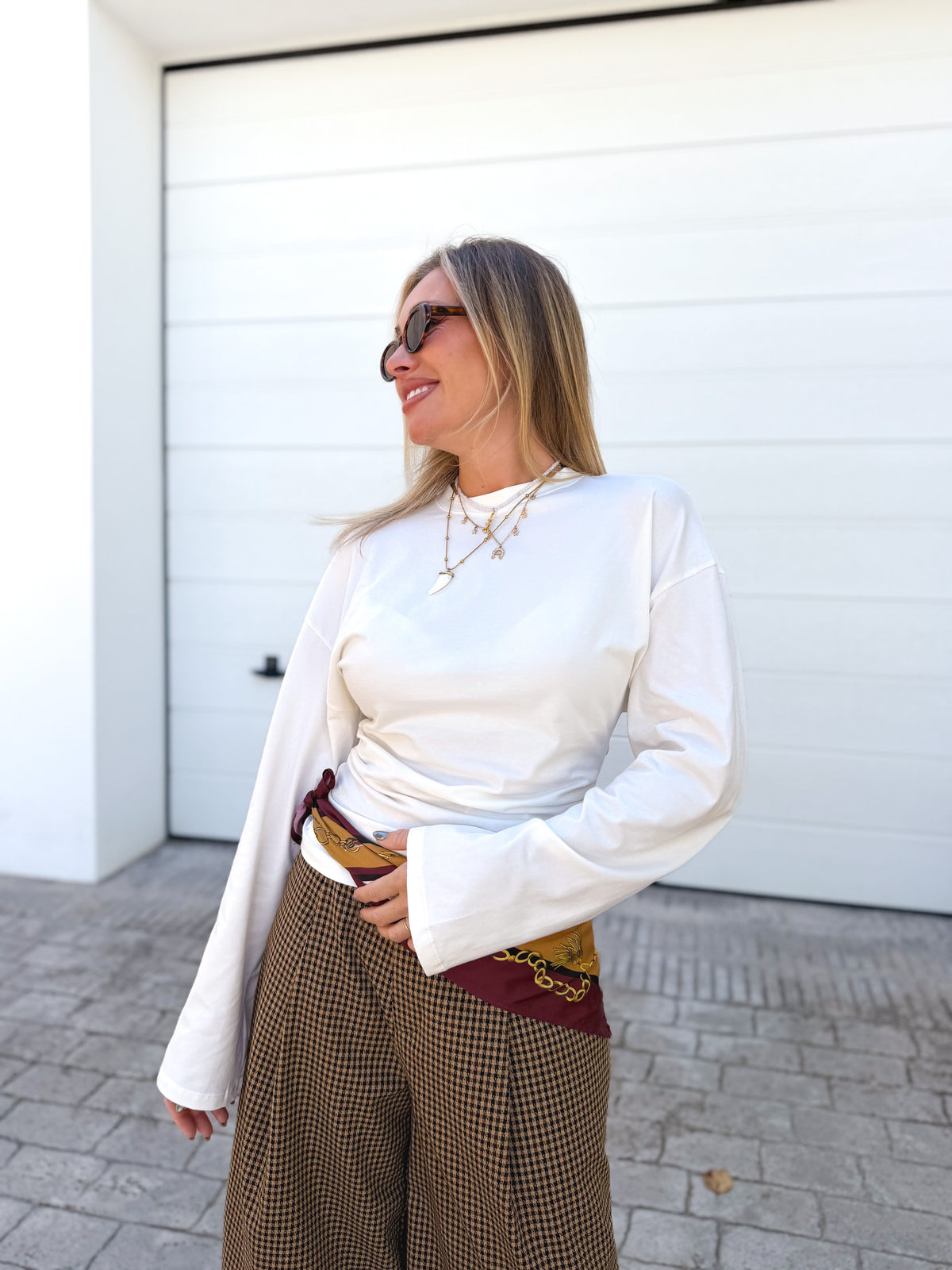 Camiseta frunces blanca