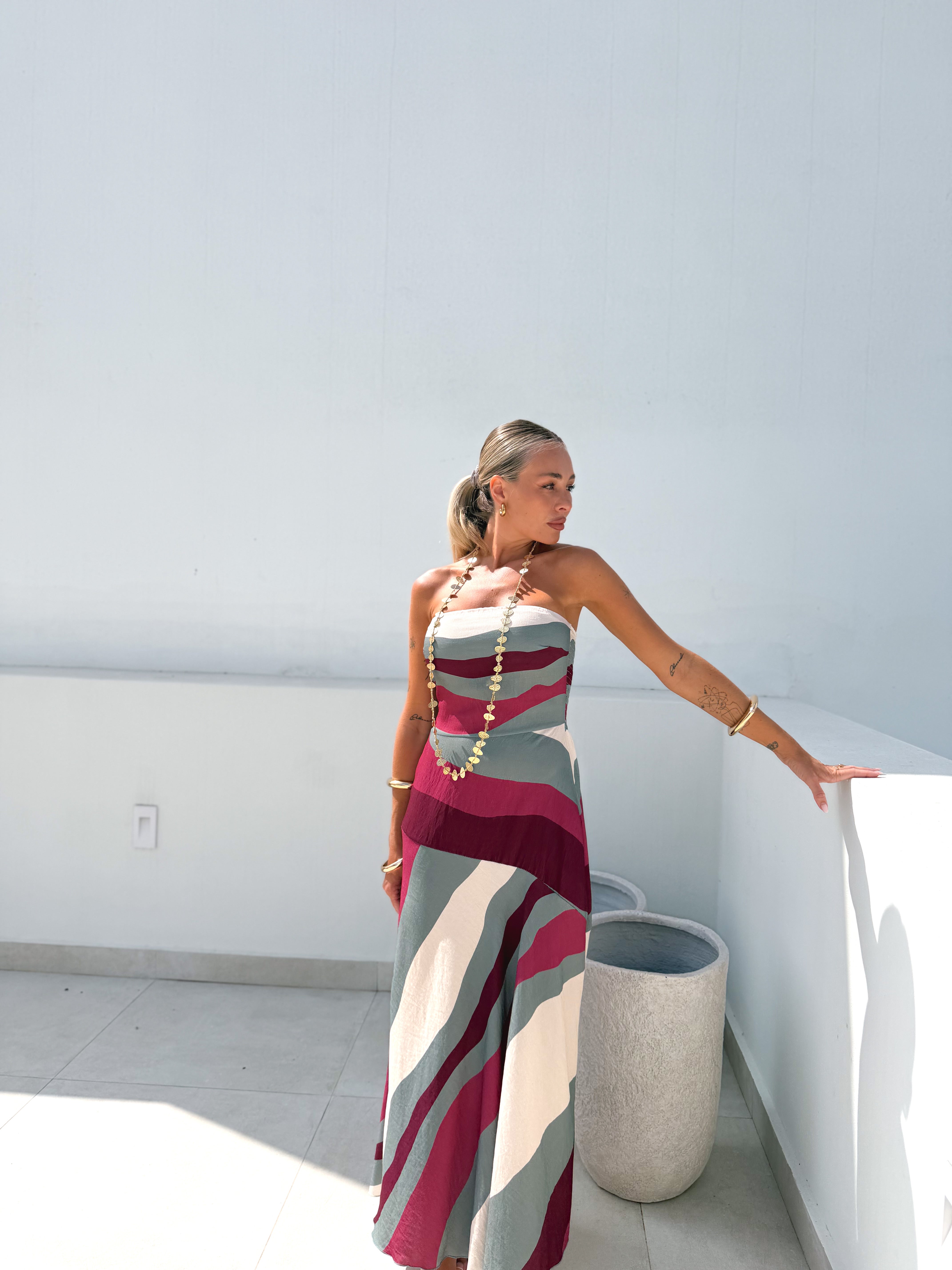 Vestido banda azul
