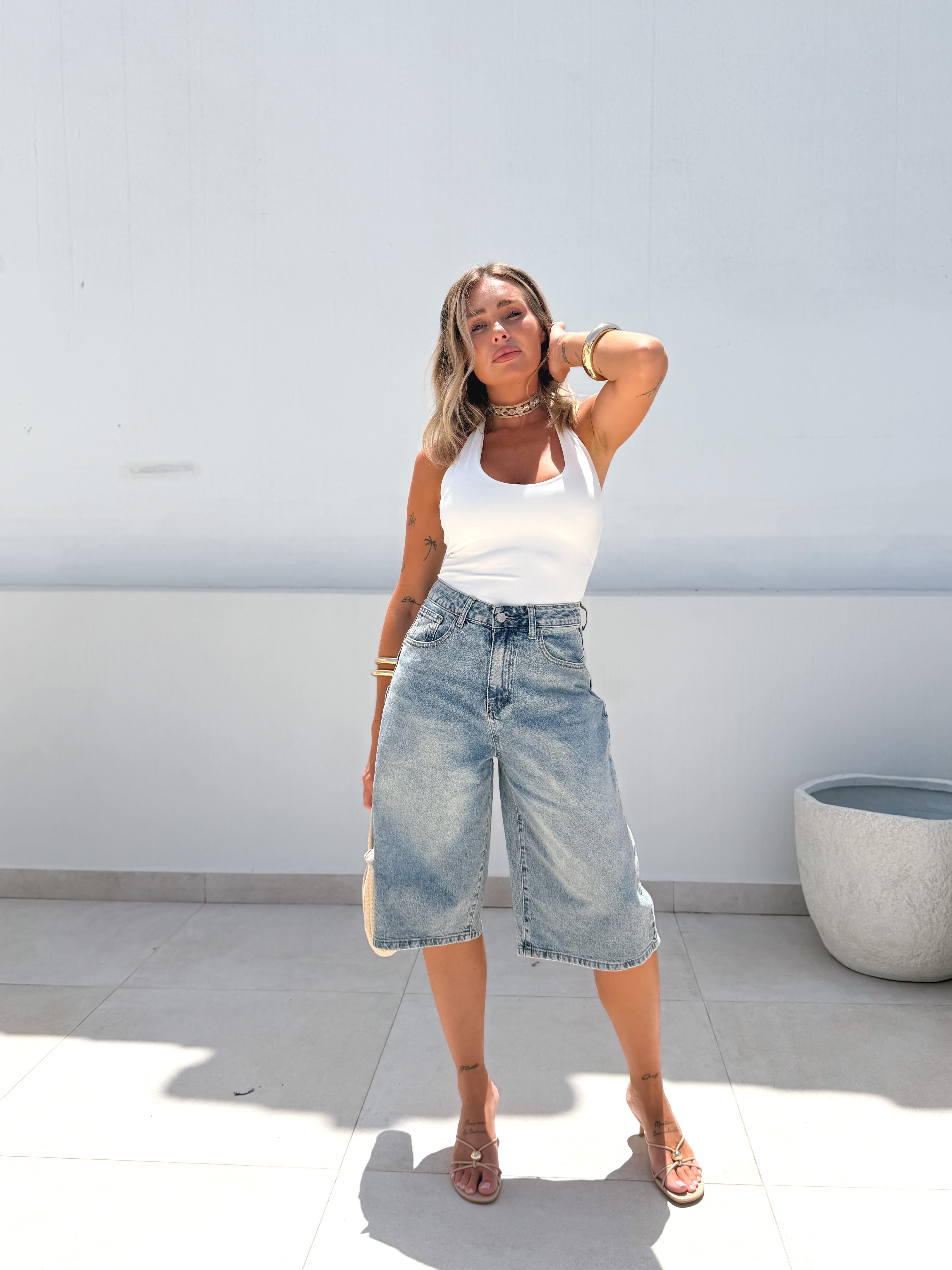 Bermuda denim low fit