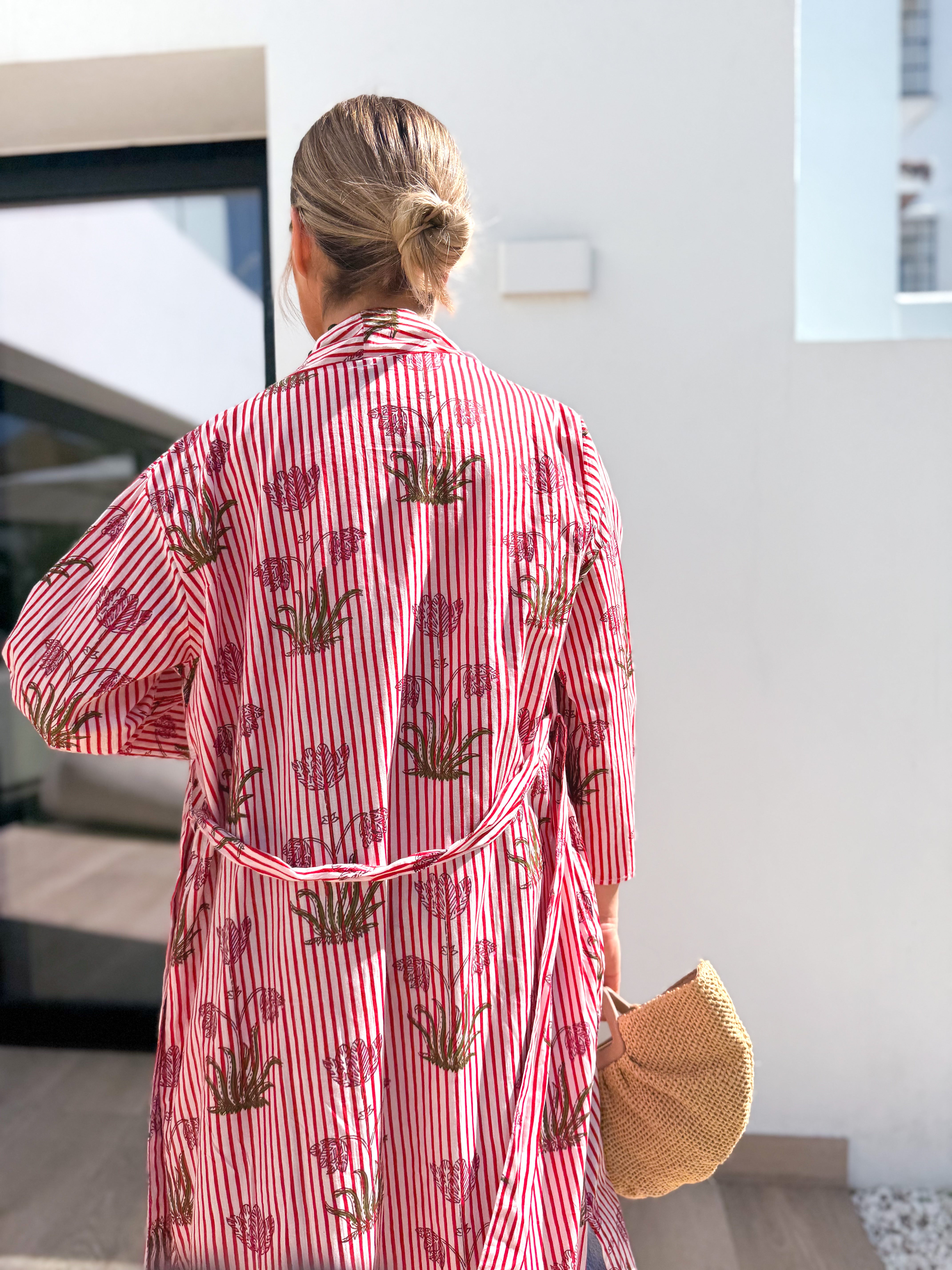 Kimono estampado Rojo