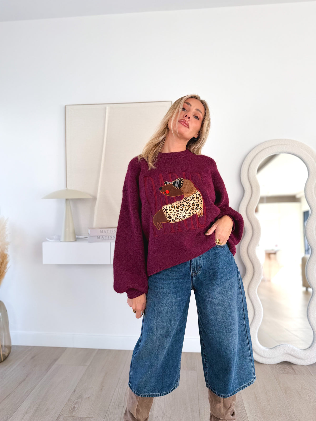 Jersey Paris Burgundy
