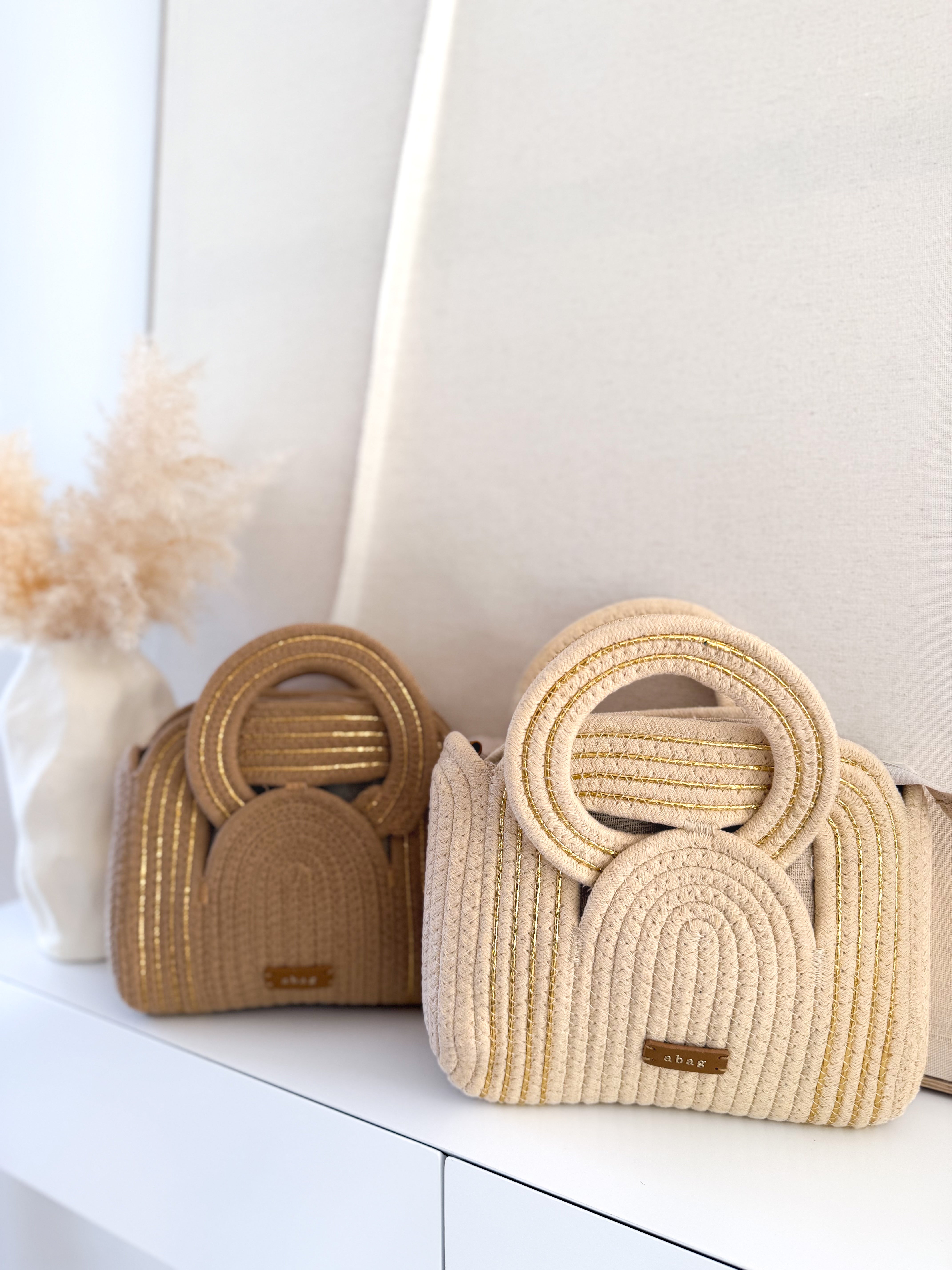 Bolso combinado oro