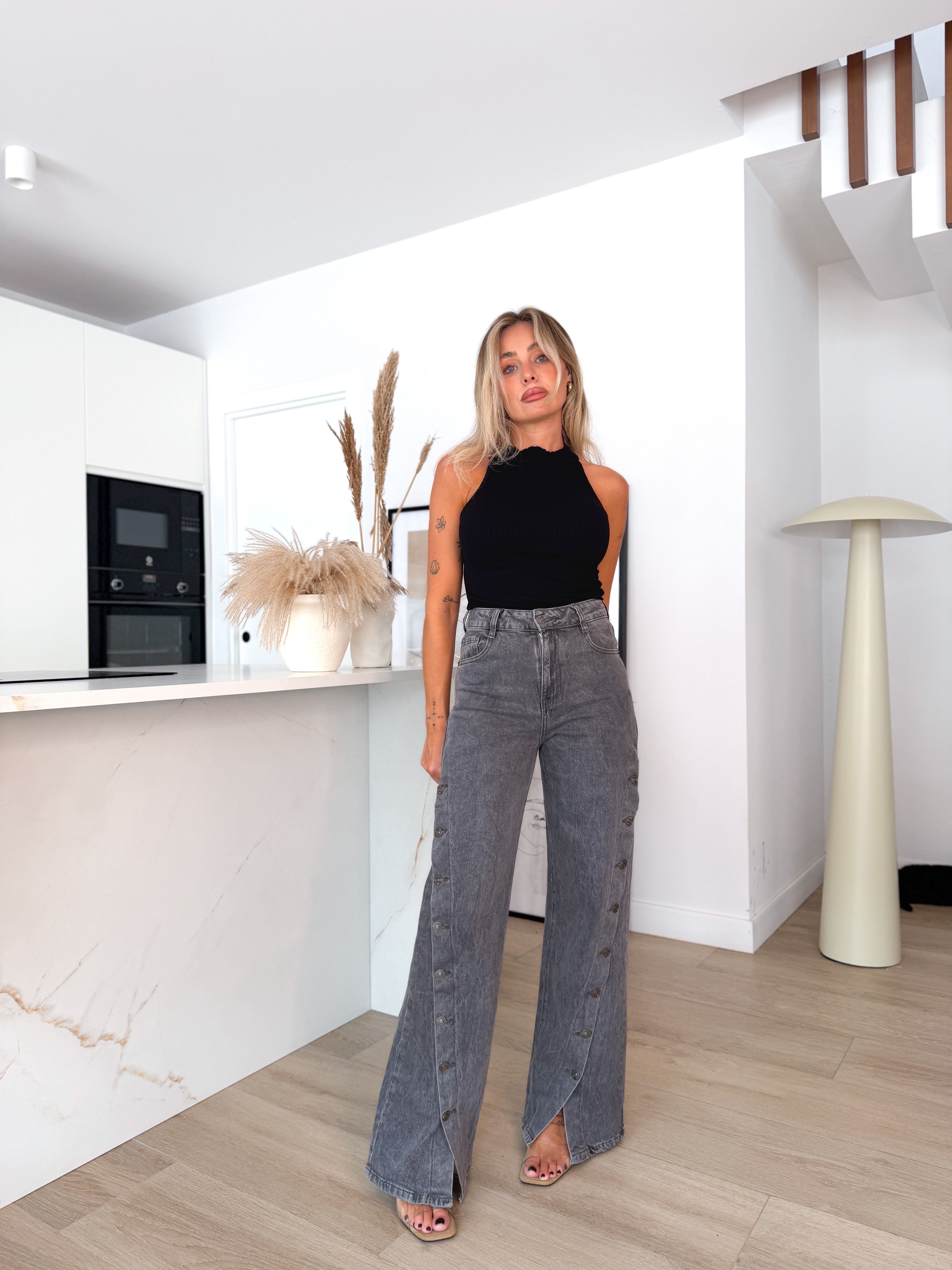 Denim abotonado girs