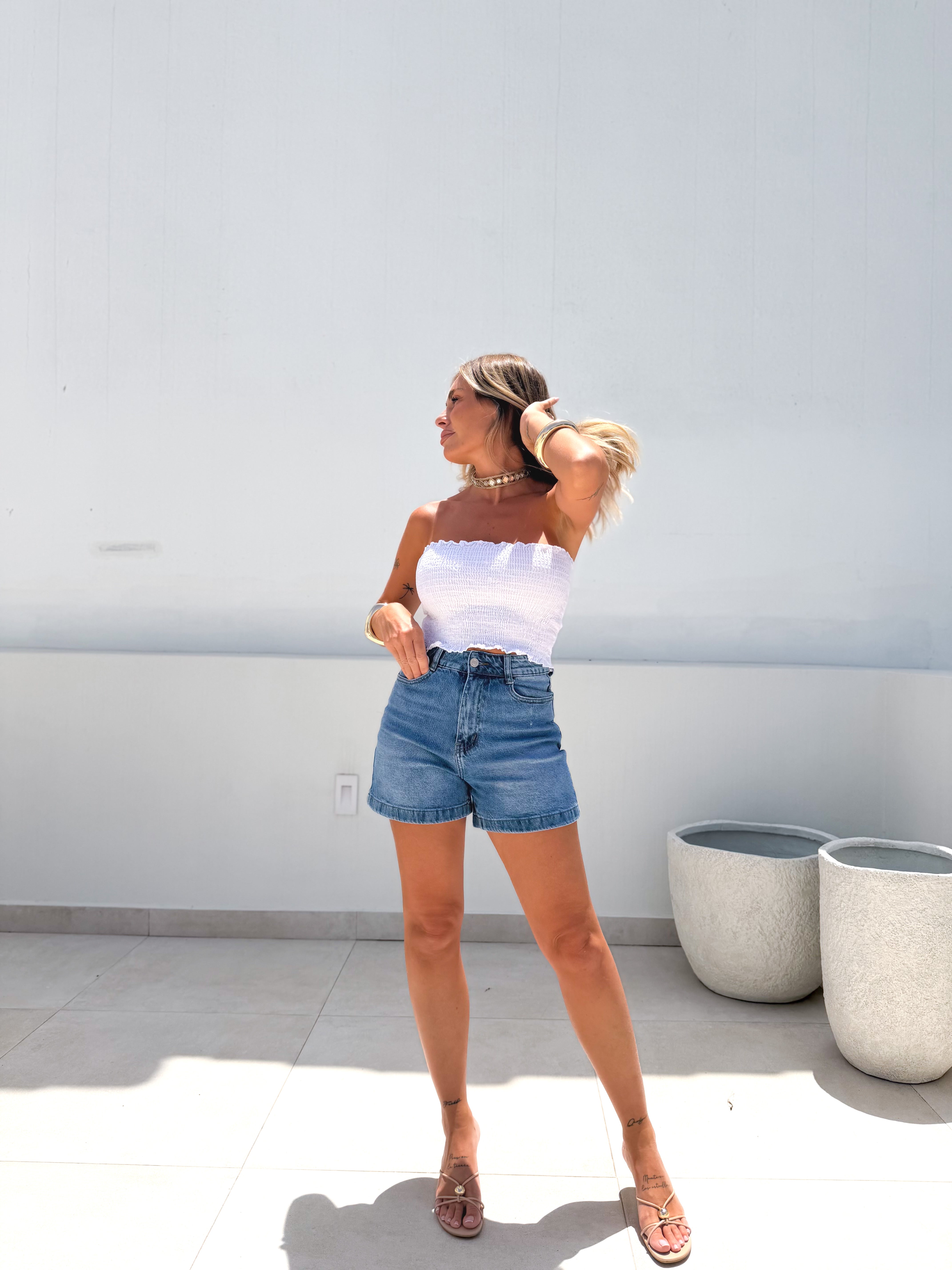 Short denim
