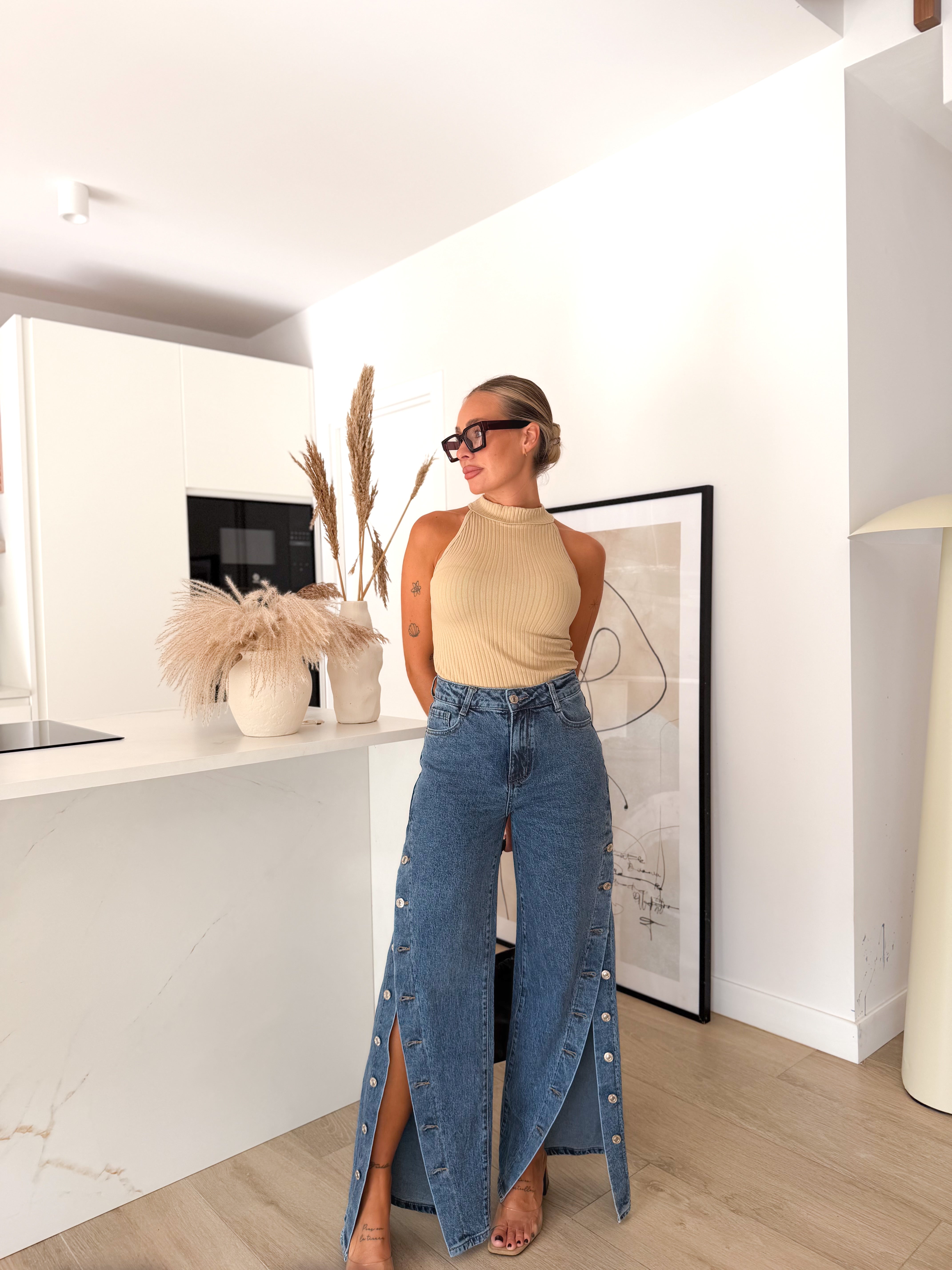Denim abotonado