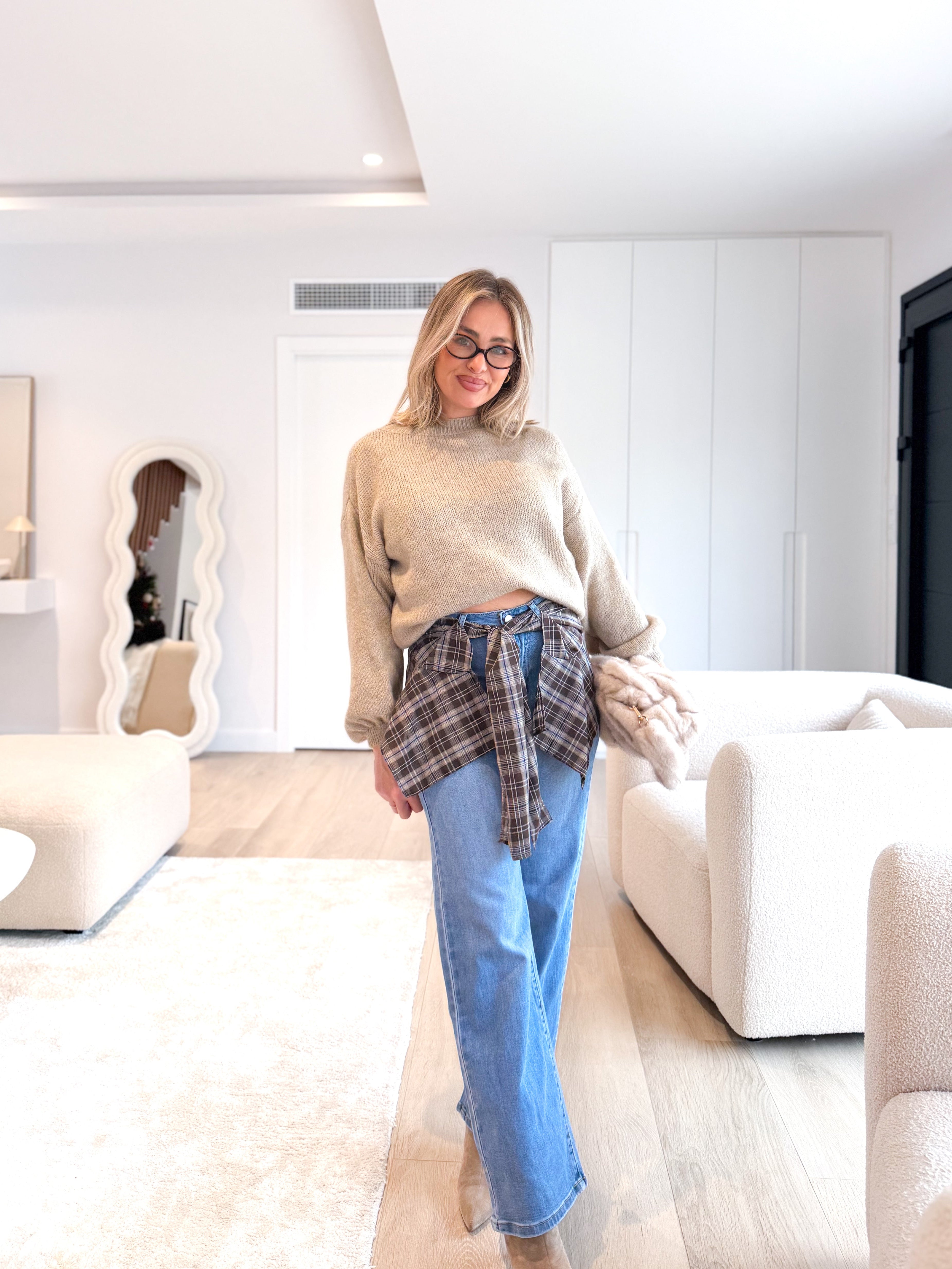 Jeans combinado pañuelo