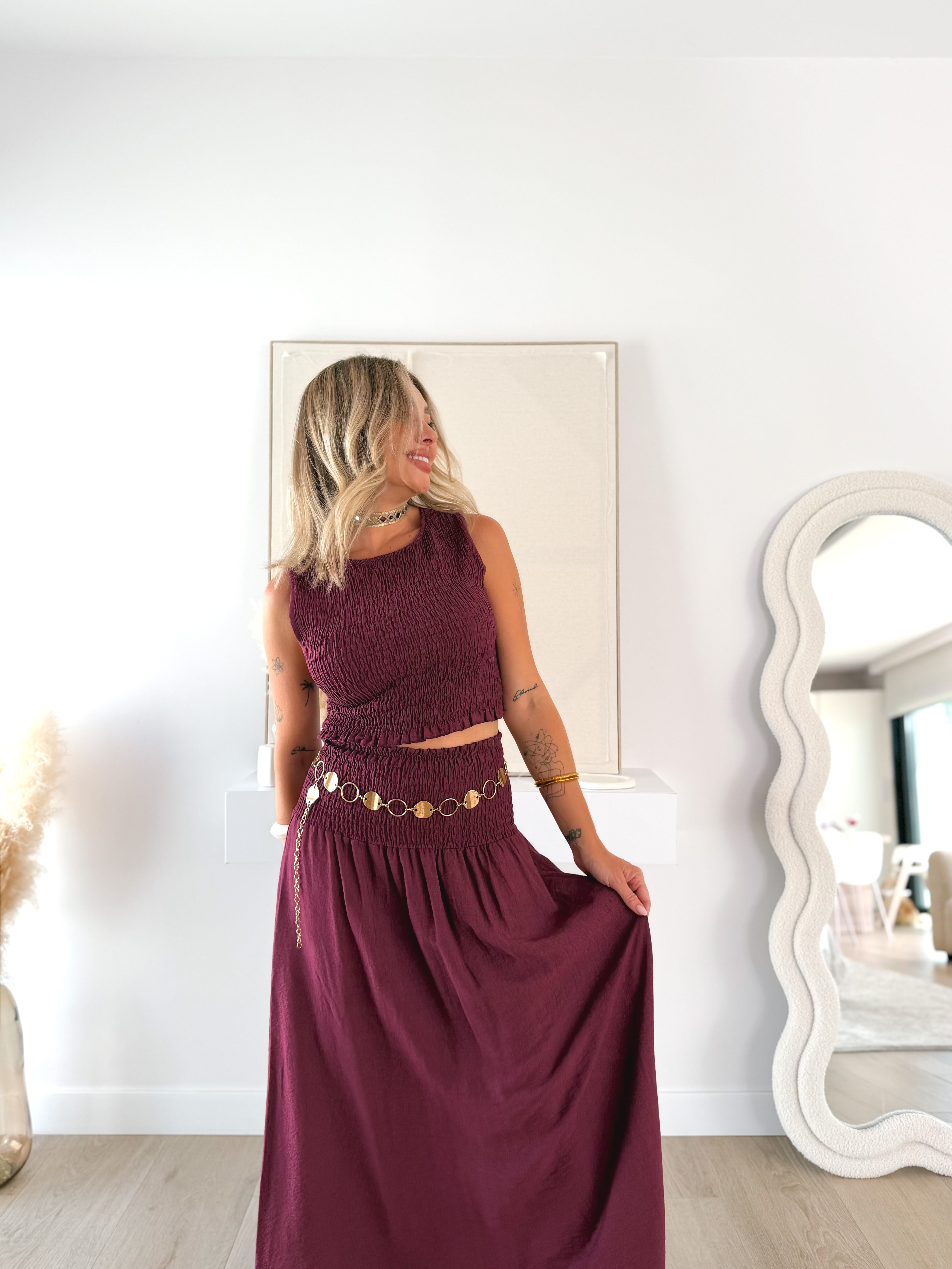 Conjunto Mayda morado