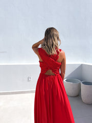 Vestido Frunces multiposición rojo
