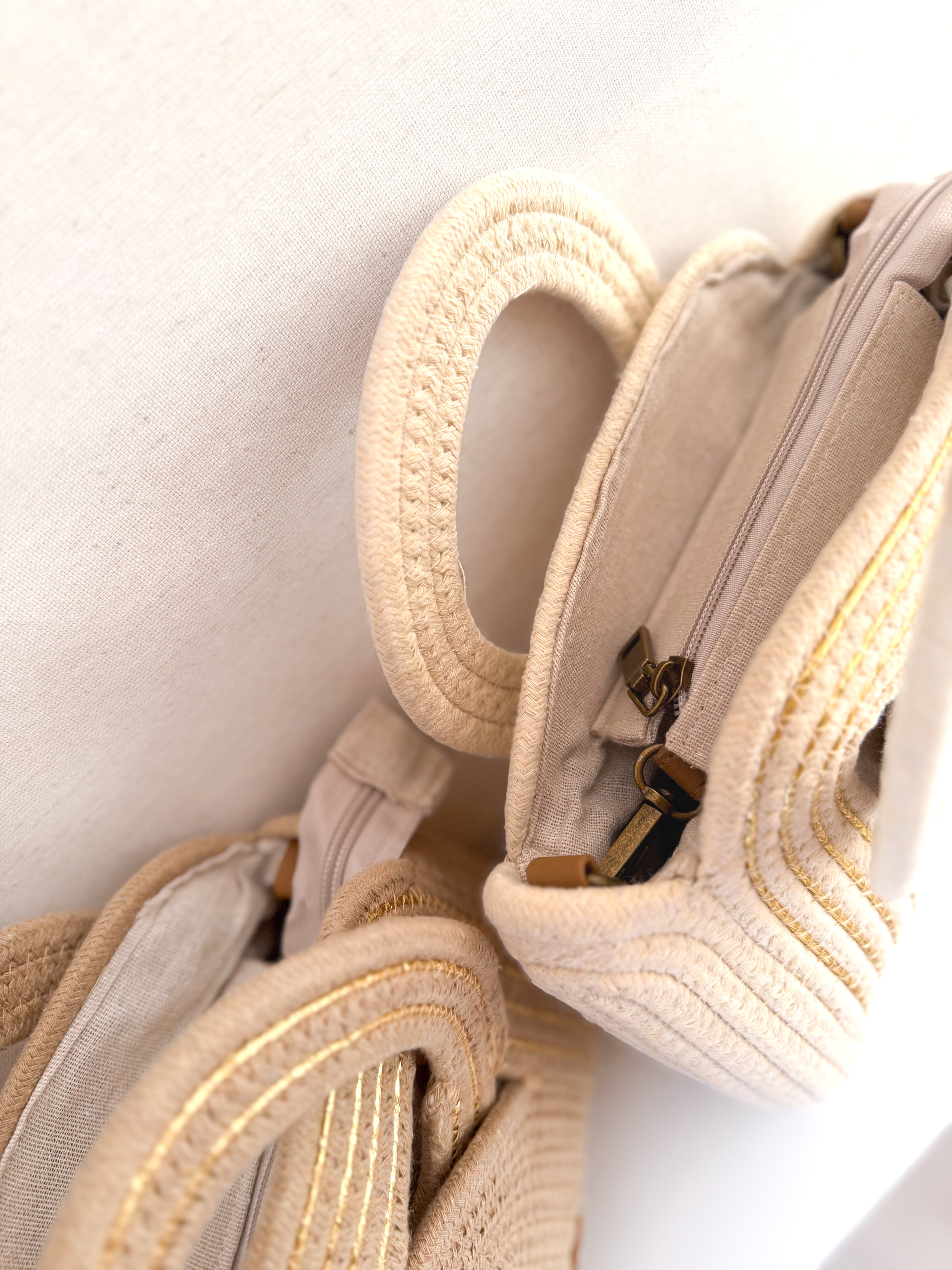 Bolso combinado oro