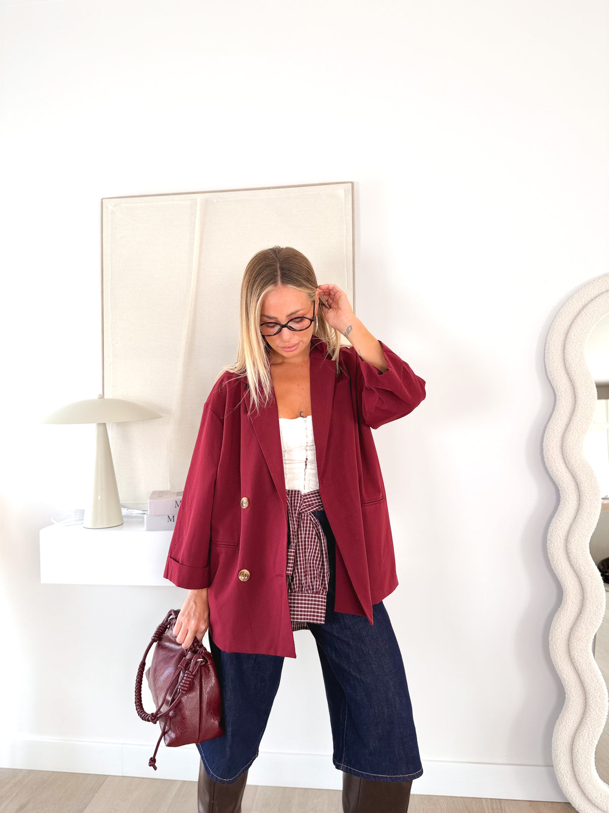 Americana oversize Burdeos