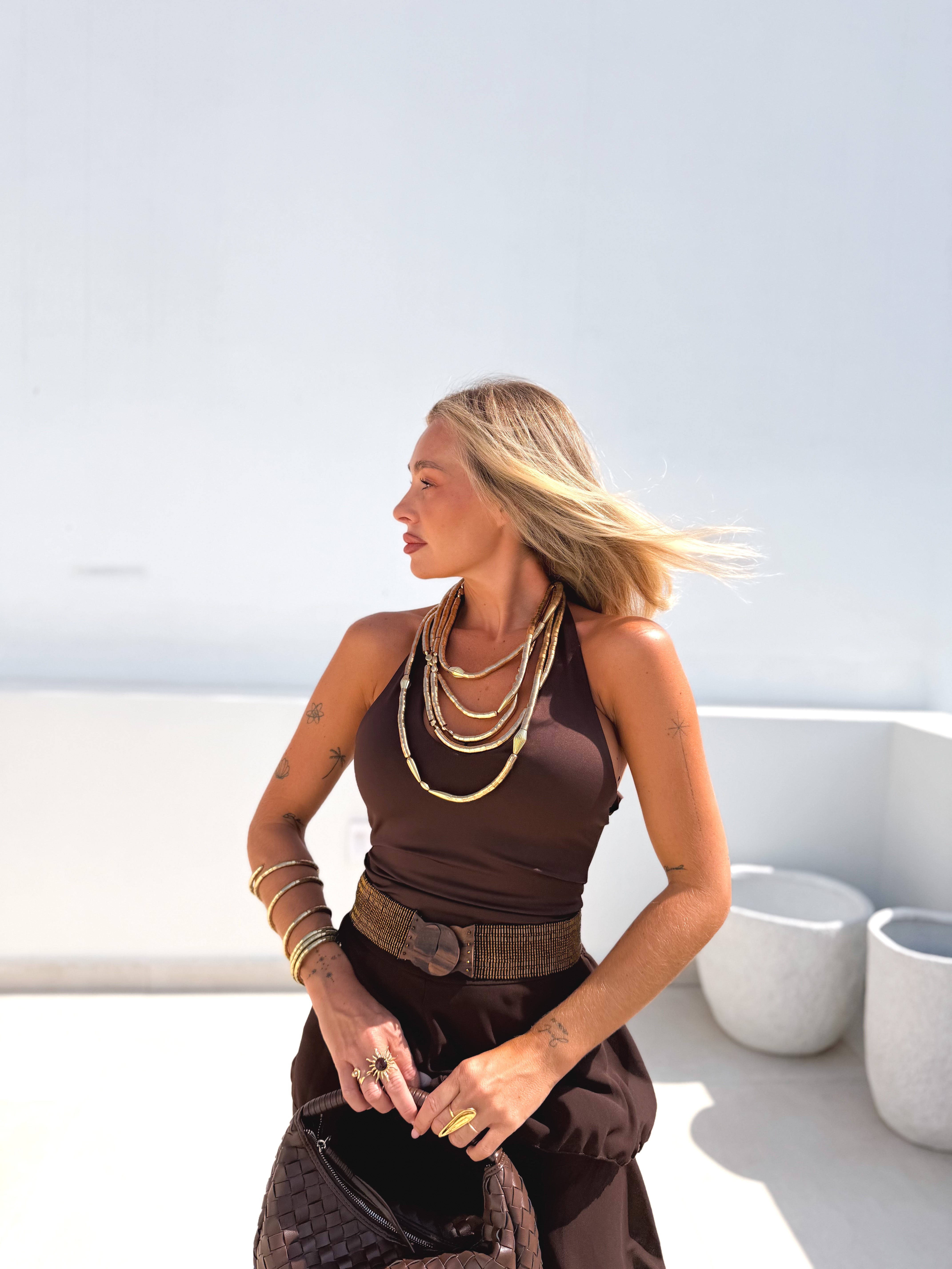 Top halter café
