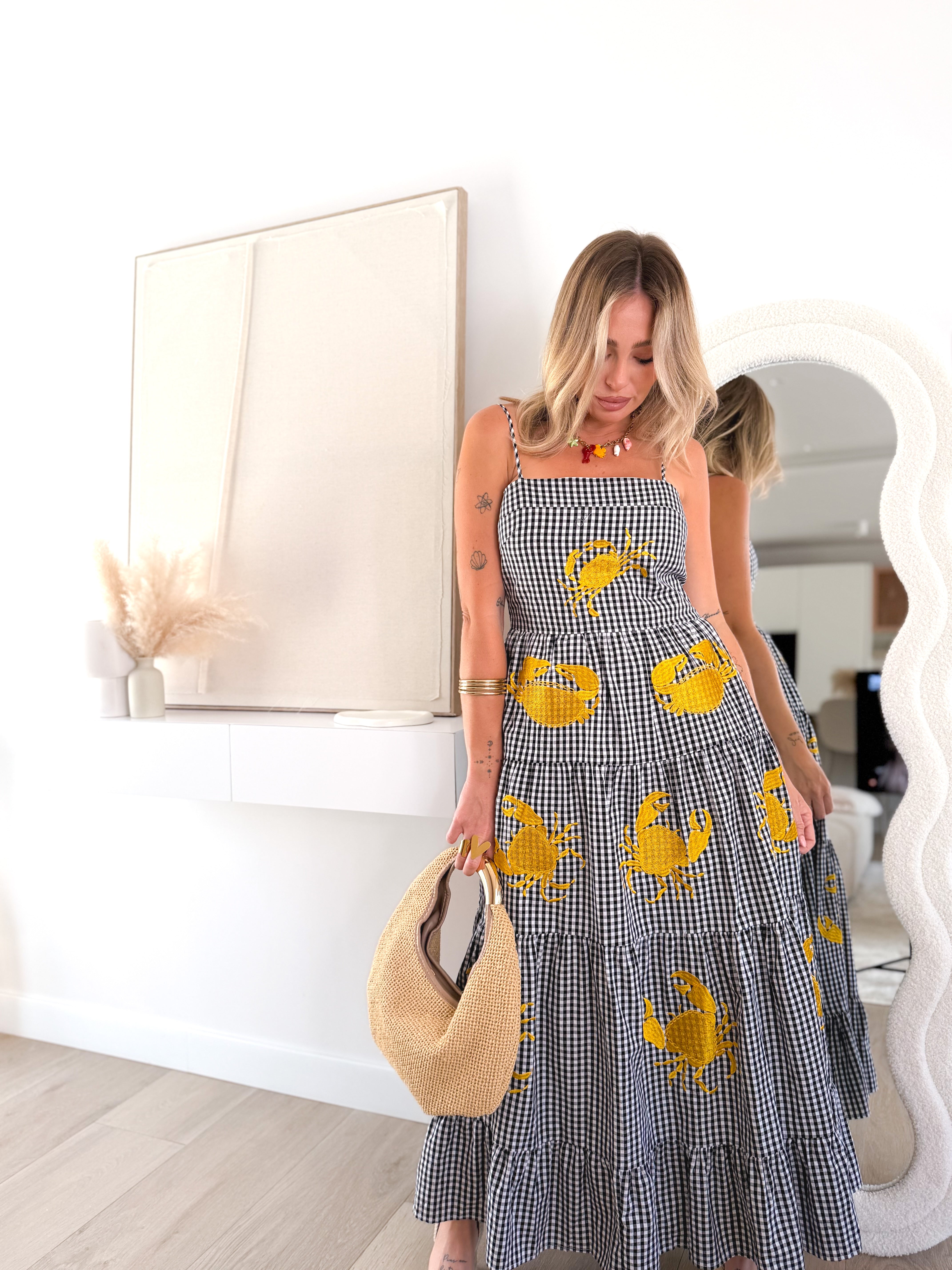 Vestido Vichy combinado