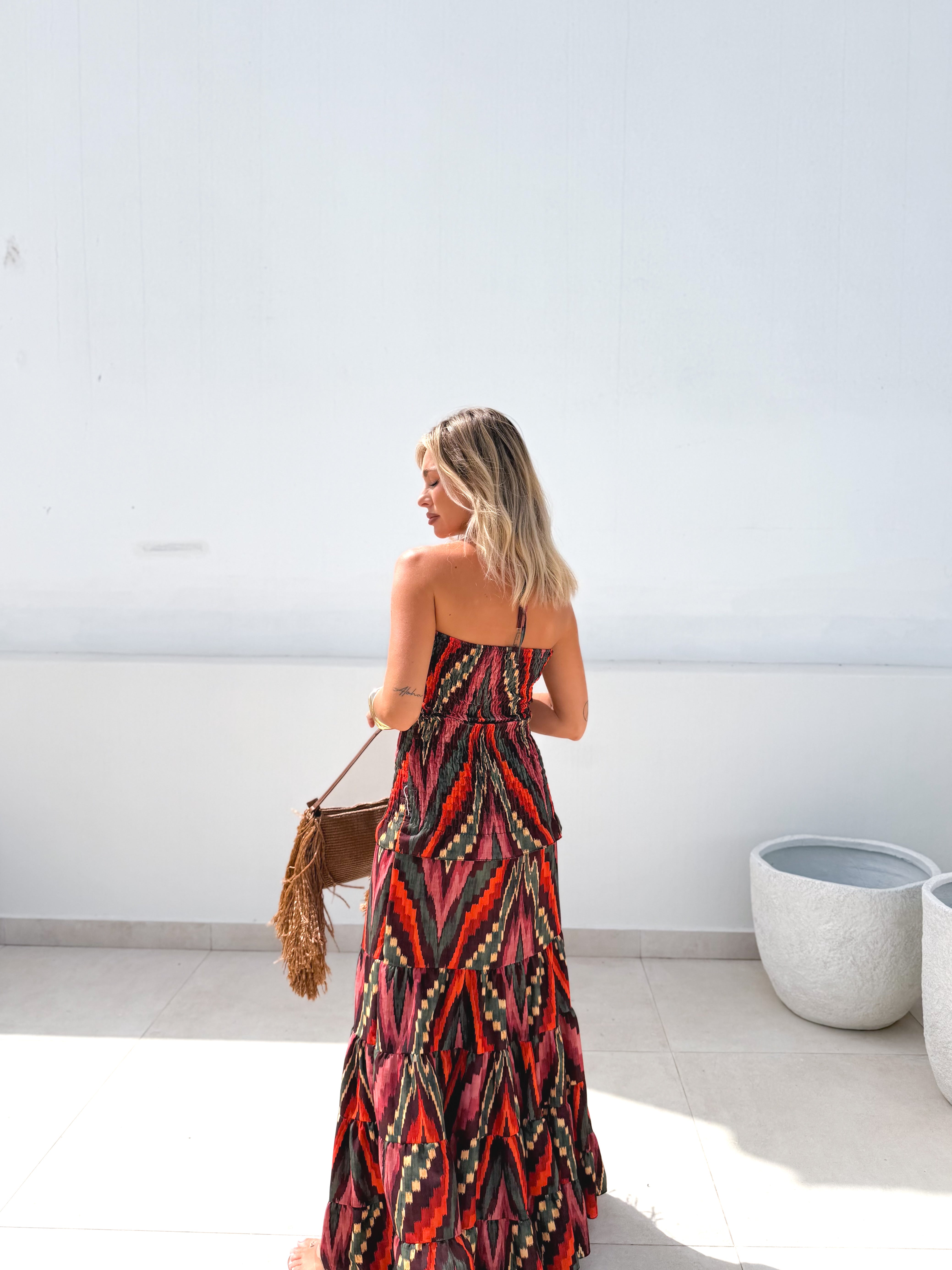 Vestido Aura coral