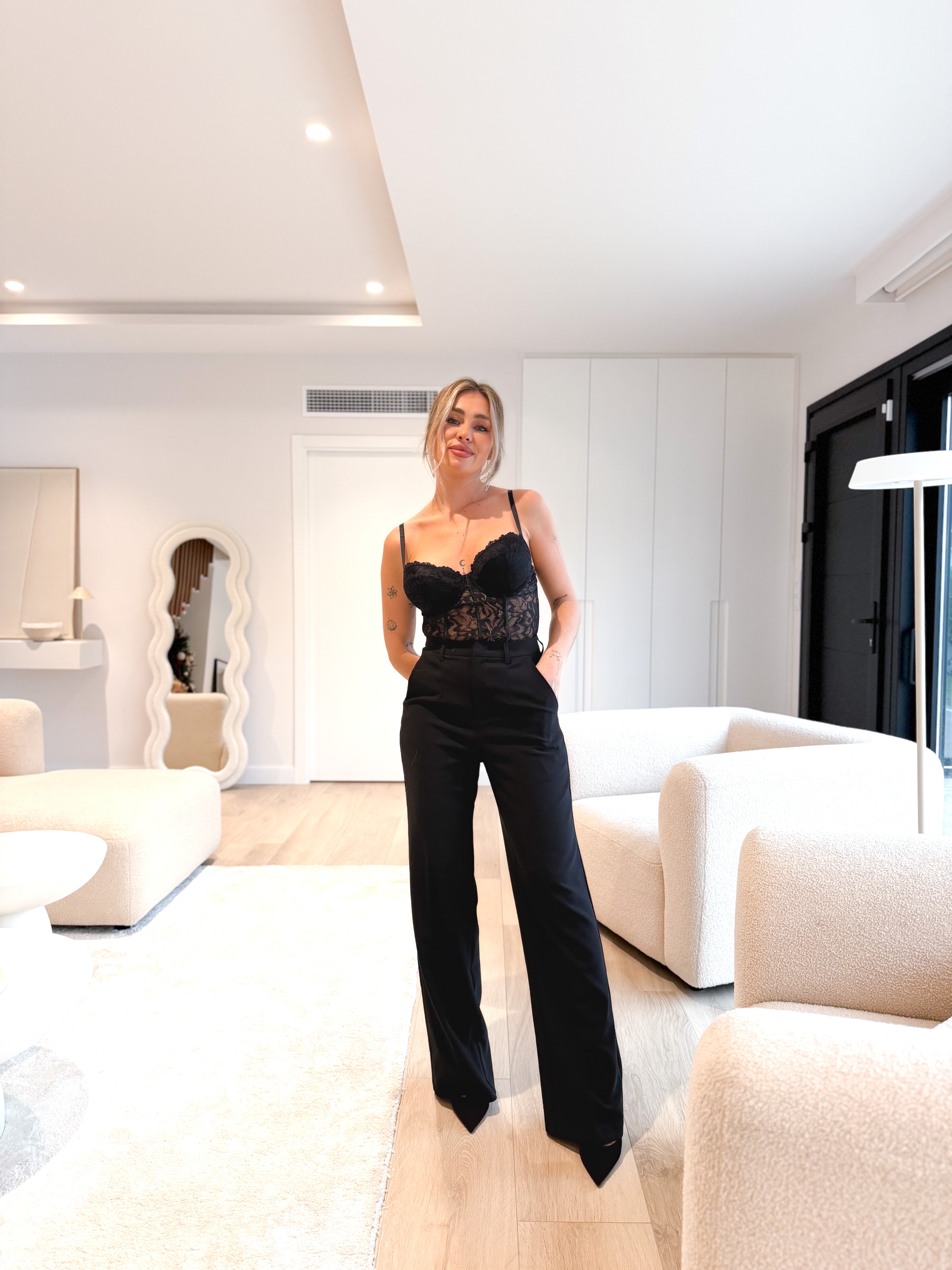 Pantalón pinza Negro