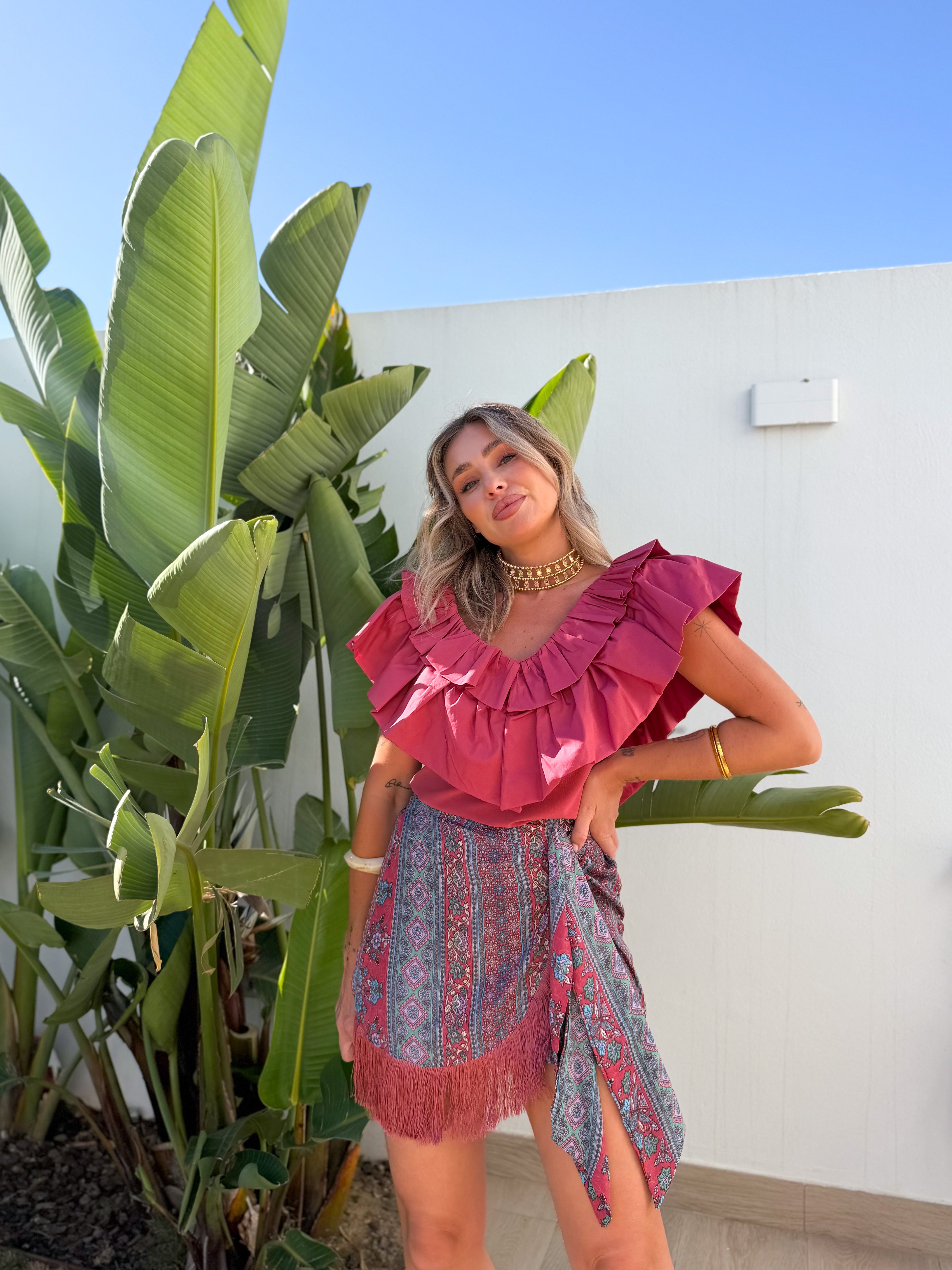 Falda Marüa Coral