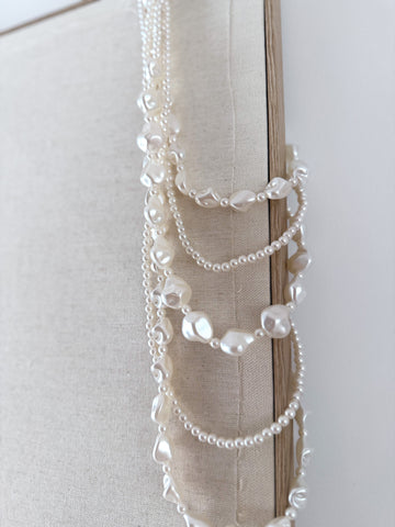 Collar cascada perlas