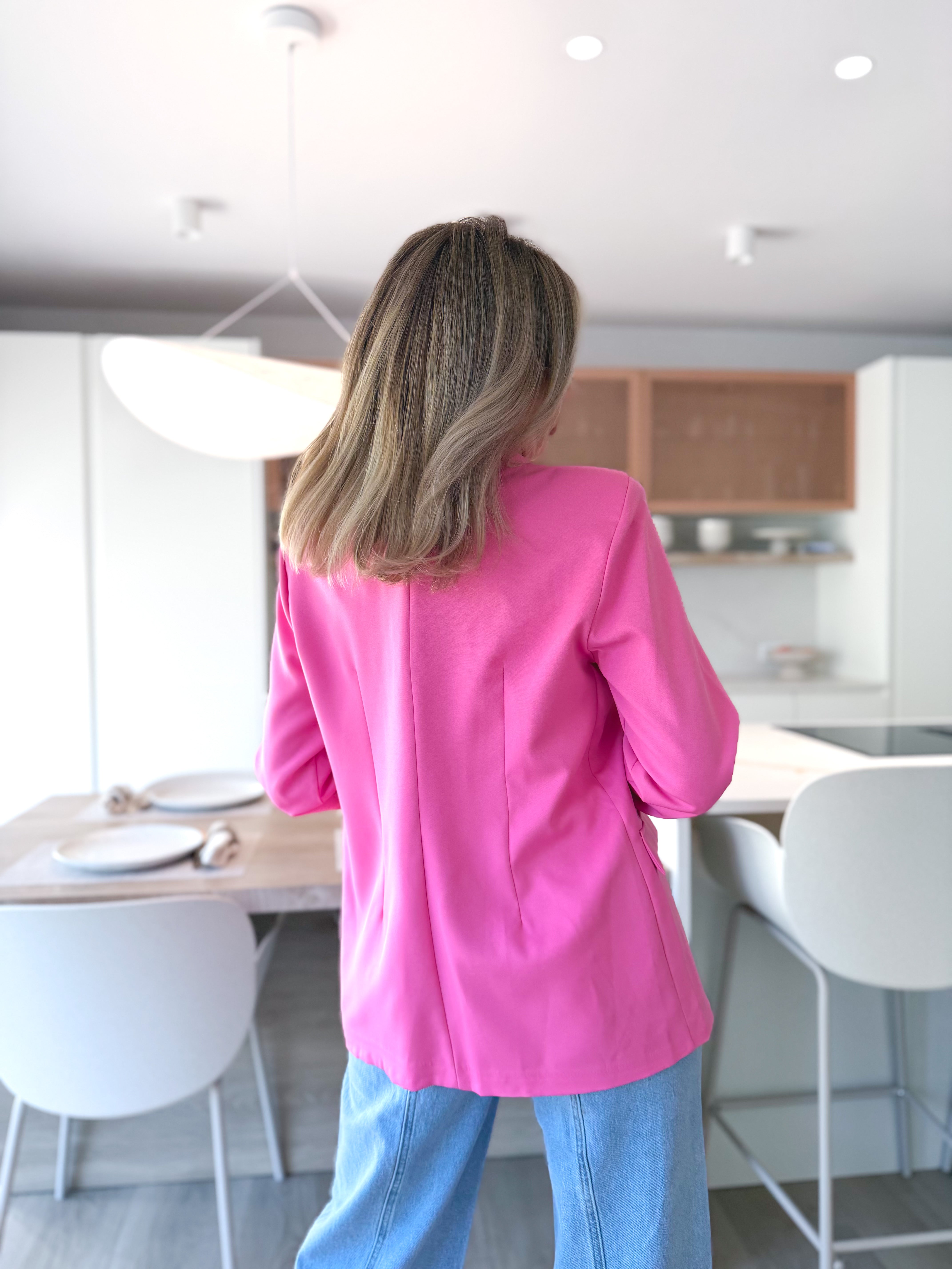 Blazer Abotonada Rosa