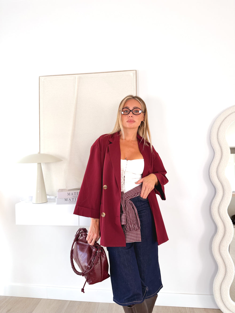Americana oversize Burdeos