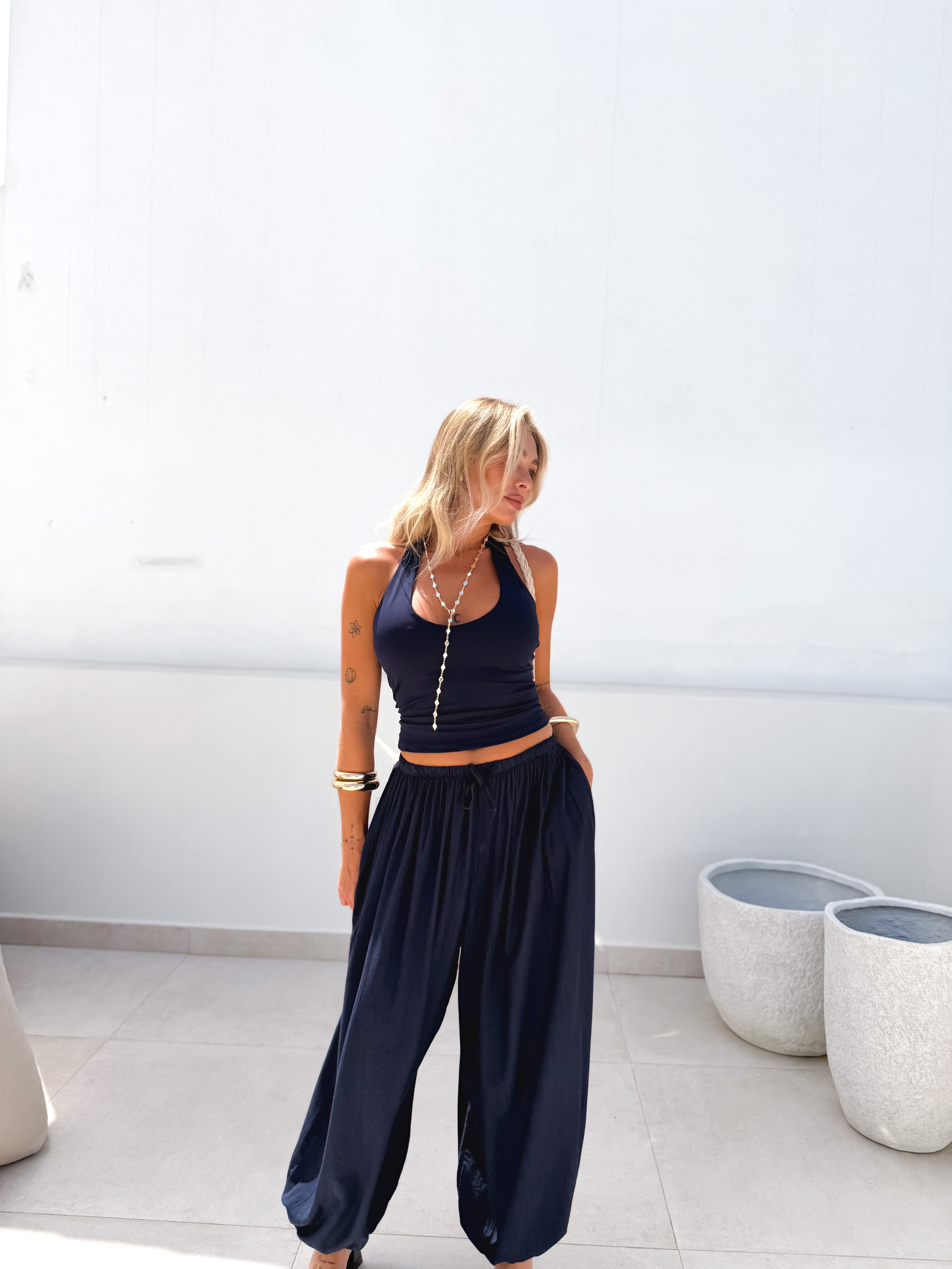 Pantalón Bombacho Azul