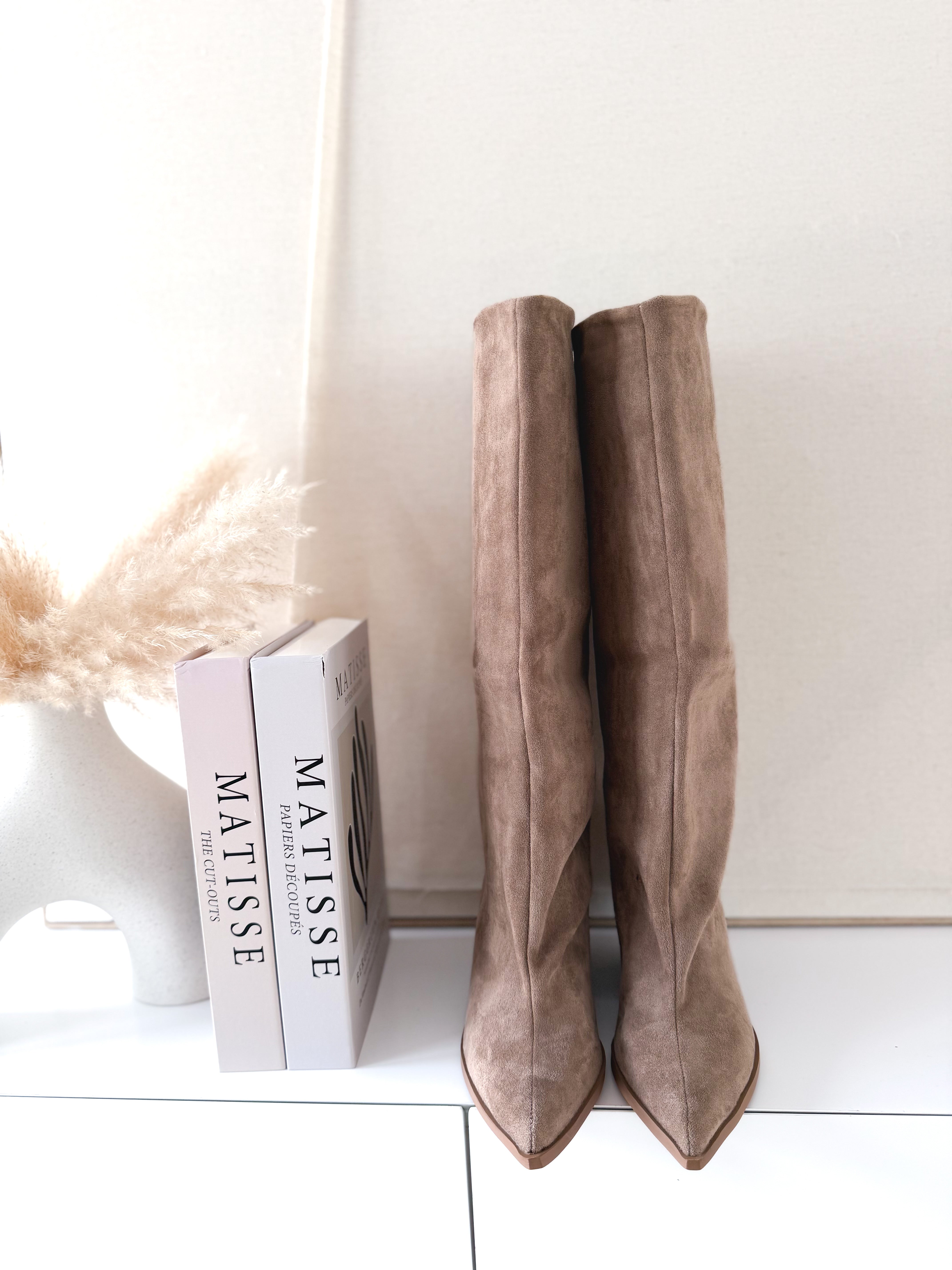 Bota altas taupe
