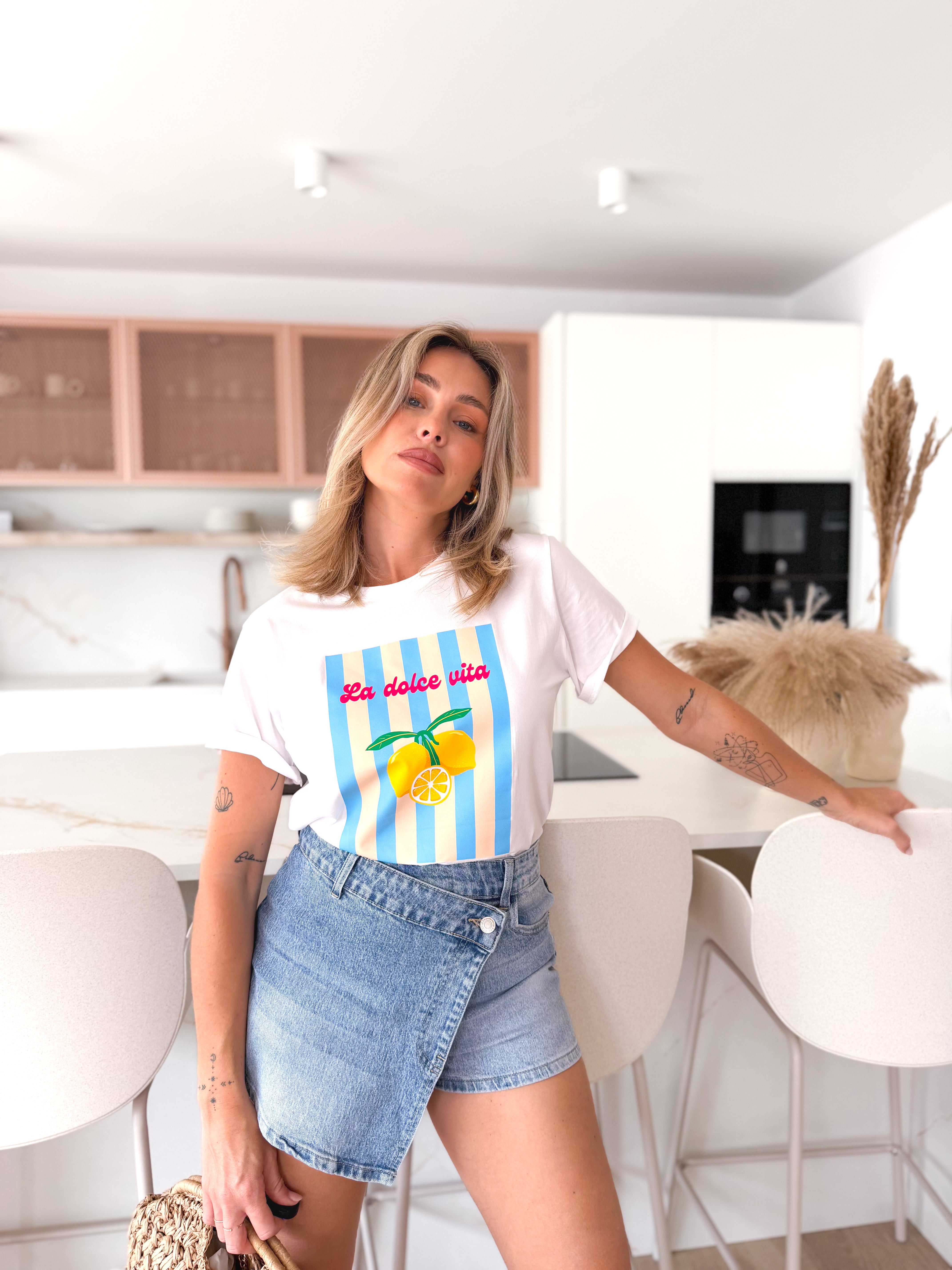 Falda pantalón denim