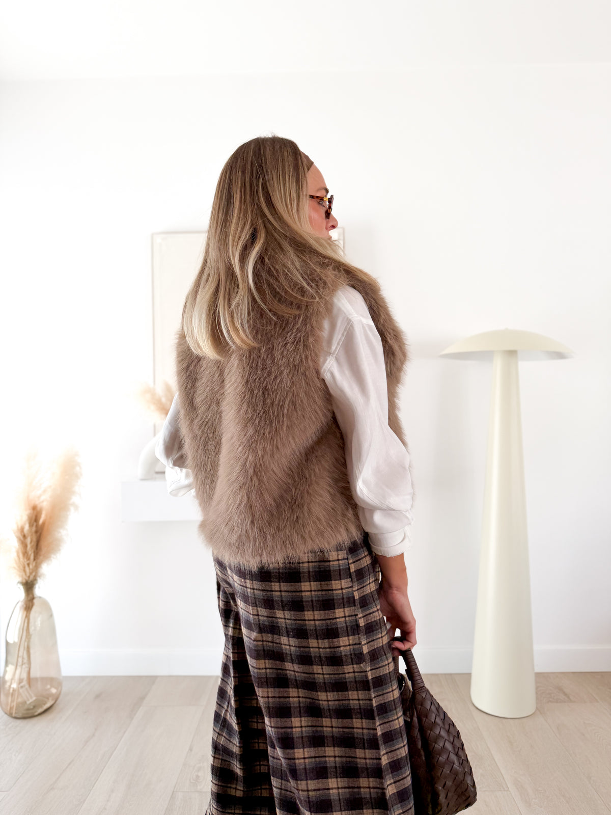 Chaleco pelo Camel
