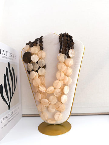 Collar madera y nacar
