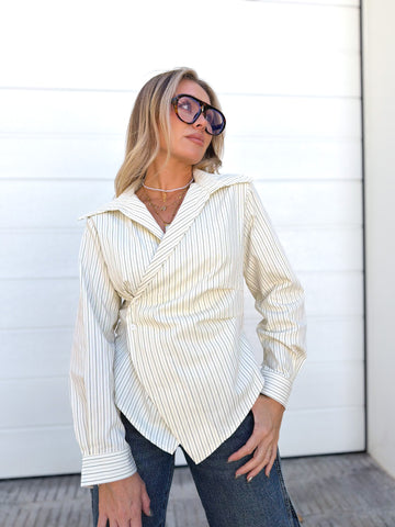 Camisa asimétrica Mantequilla