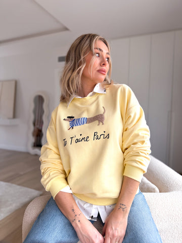 Sudadera Dog amarillo