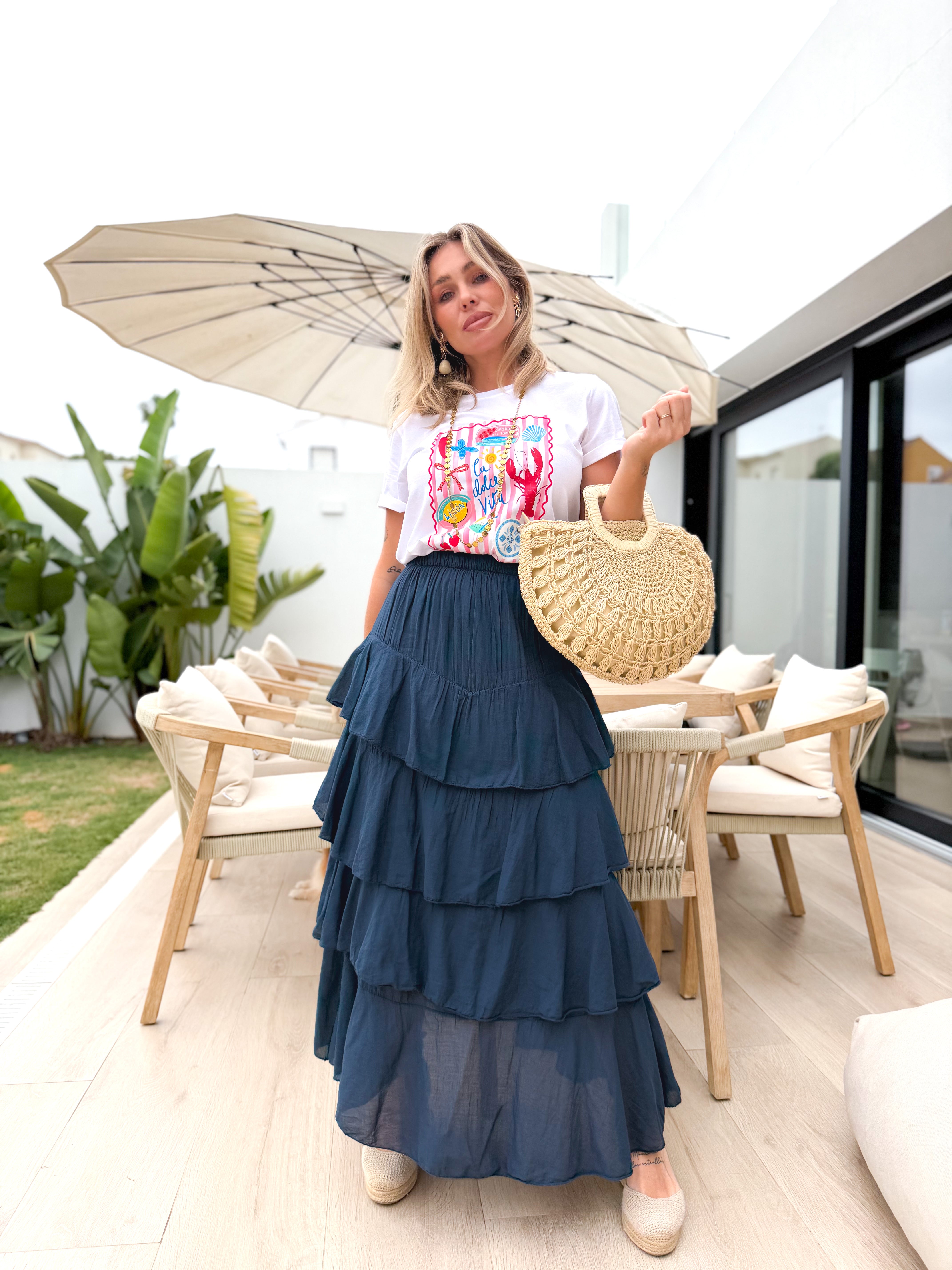 Falda SAMUELA Azul