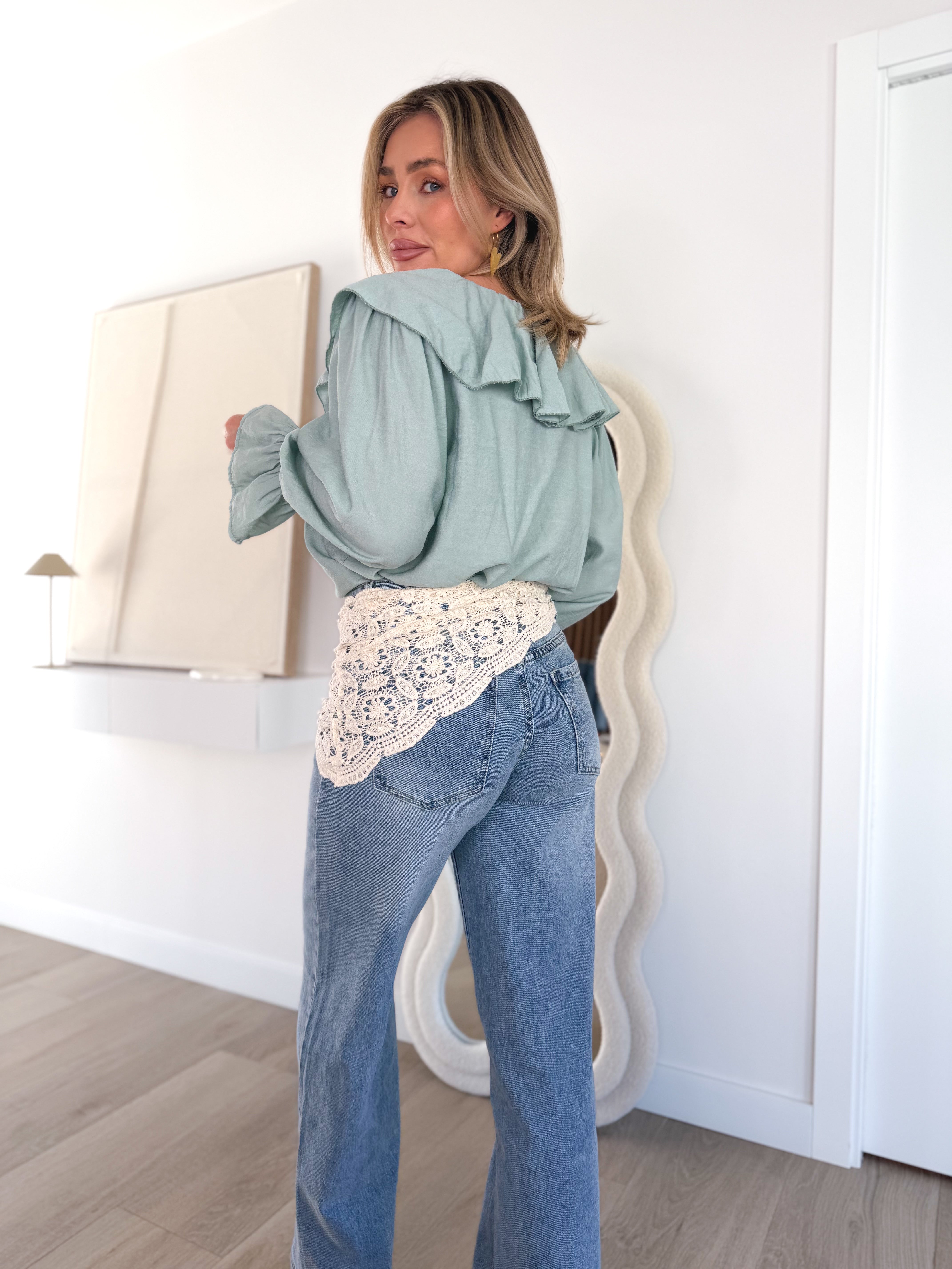 Denim combinado crochet