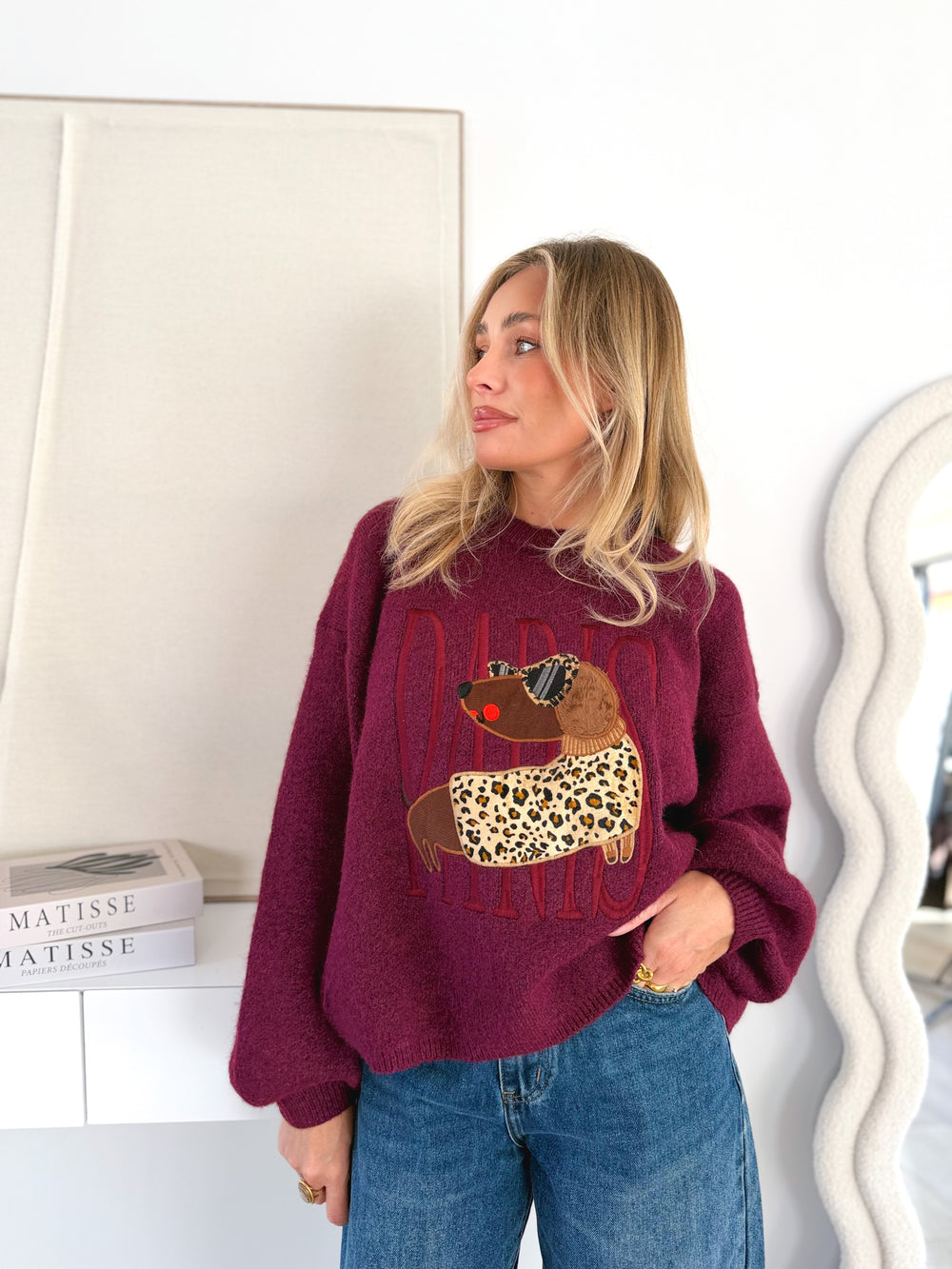 Jersey Paris Burgundy