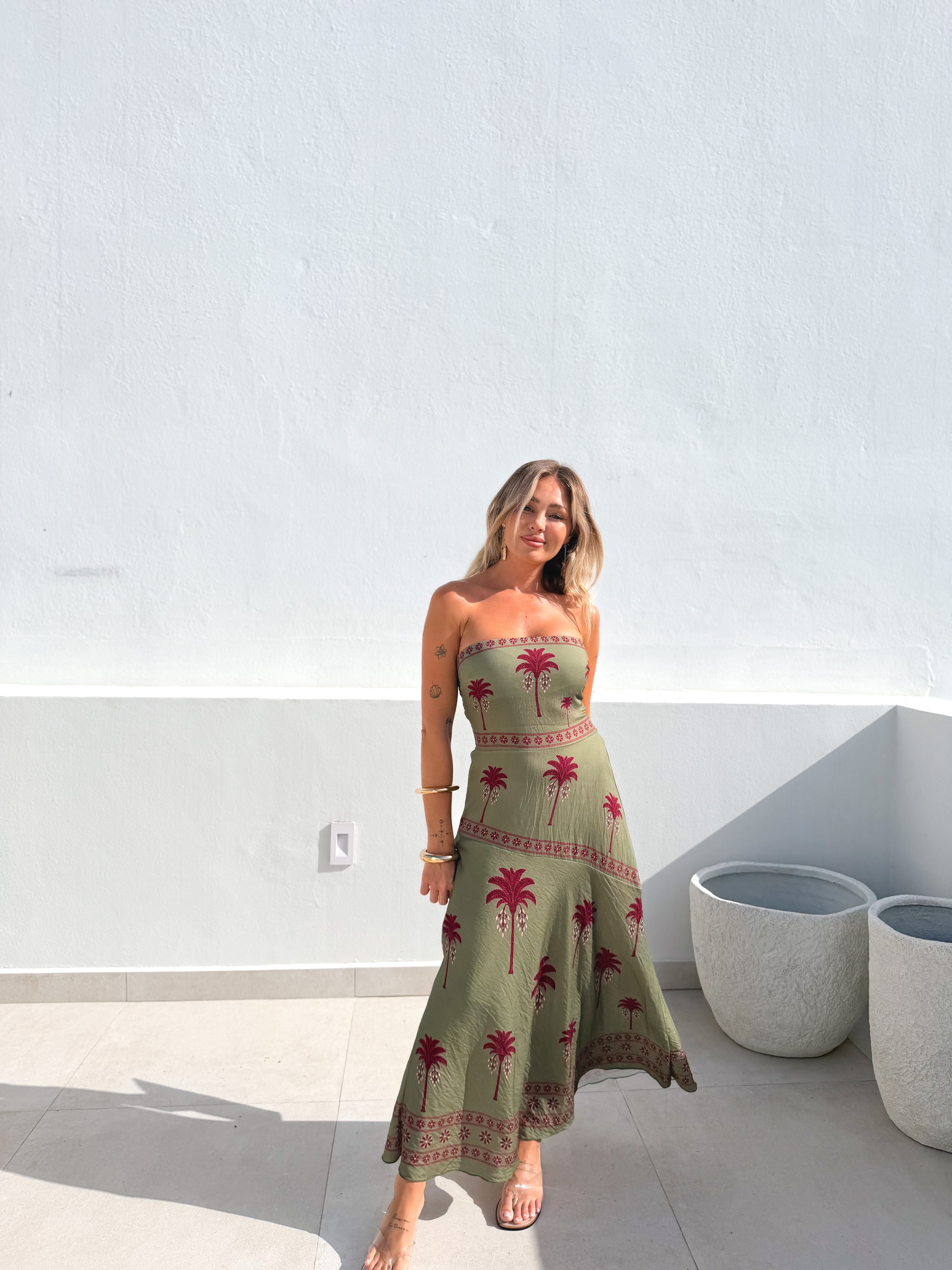 Vestido Palmier verde
