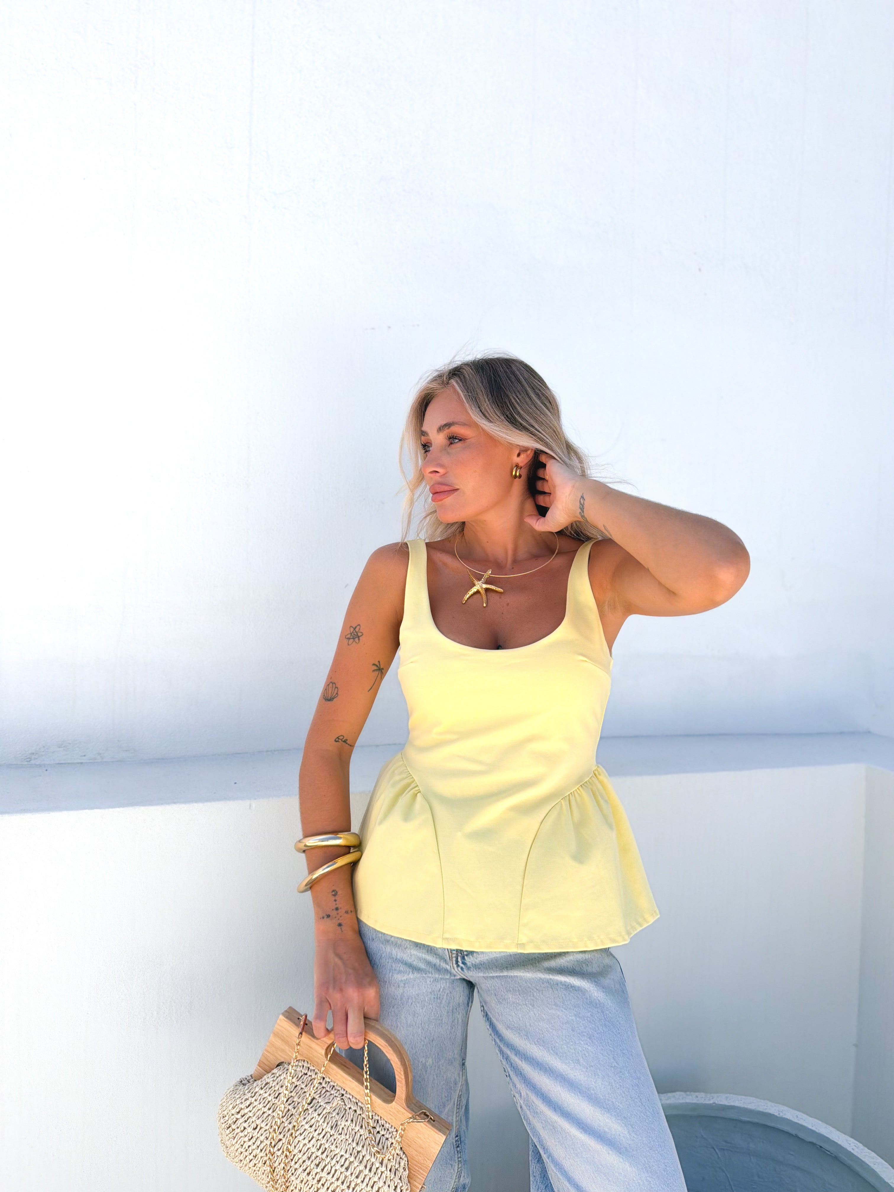 Top peplum Amarillo