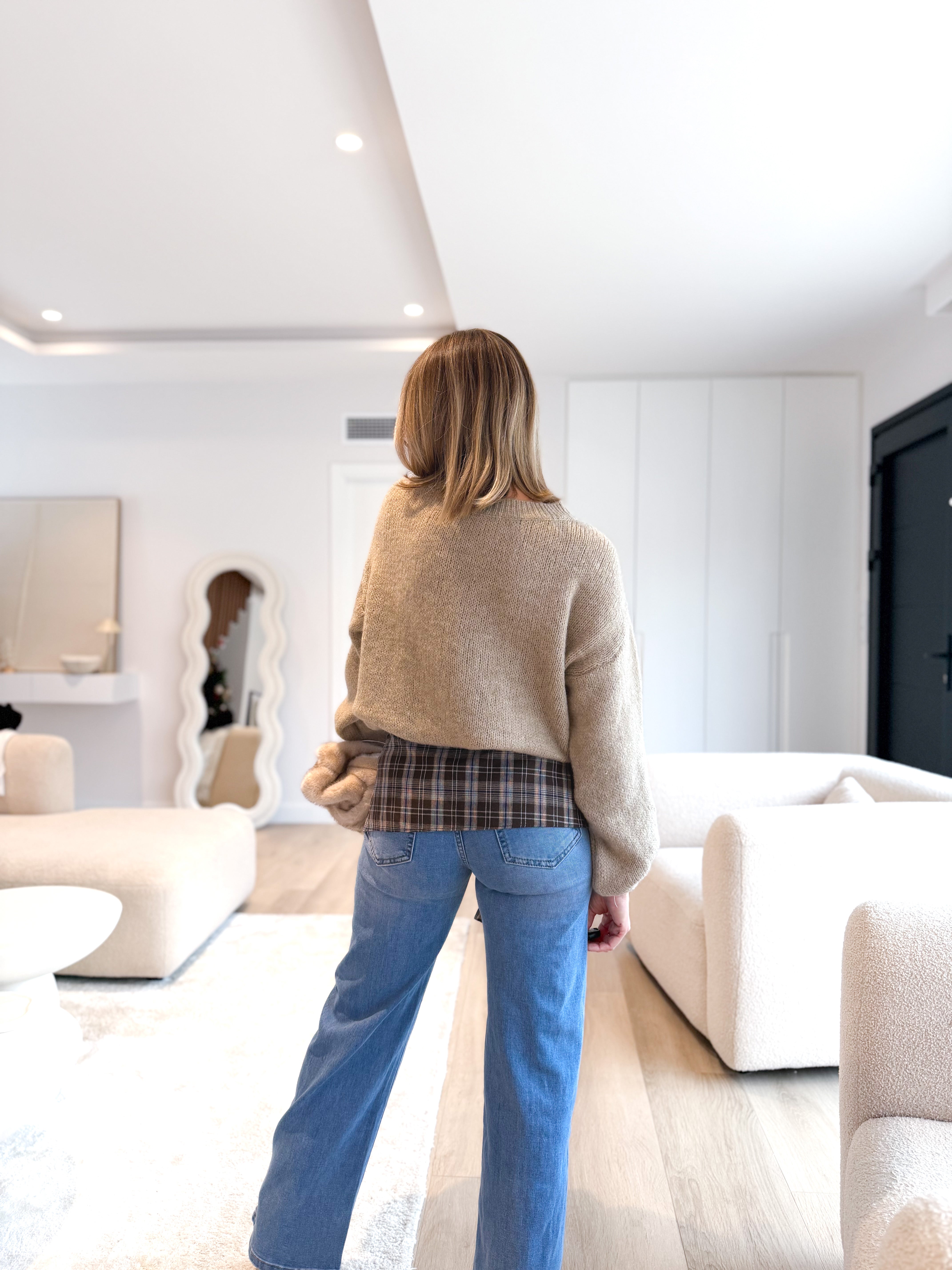 Jeans combinado pañuelo