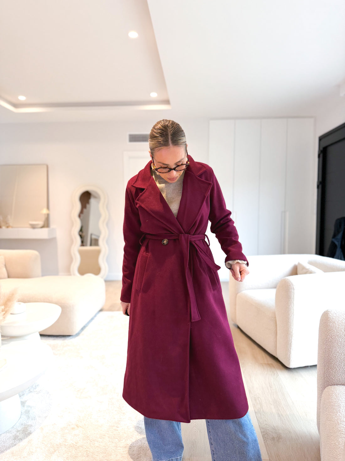 Abrigo Largo Burdeos